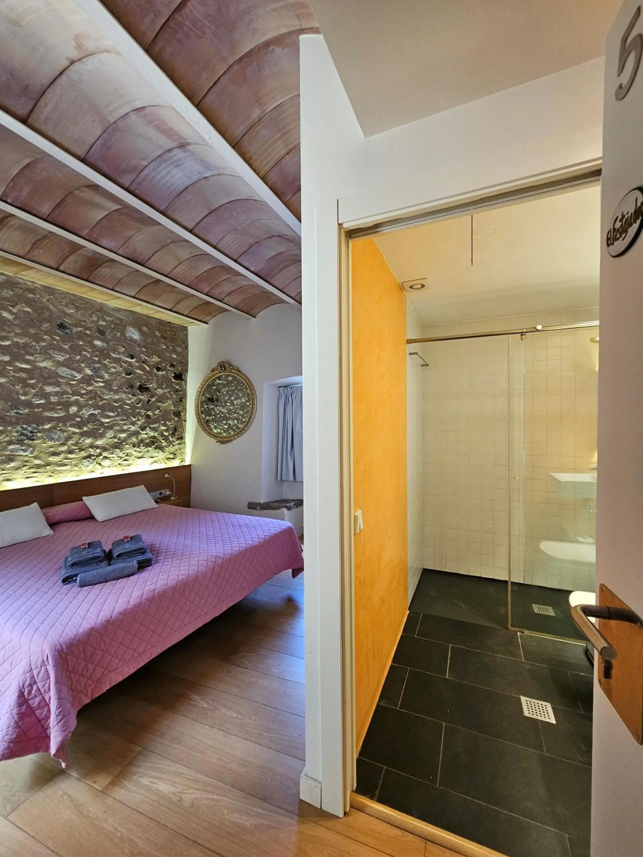 Bed in Hotel Can Bo De Pau