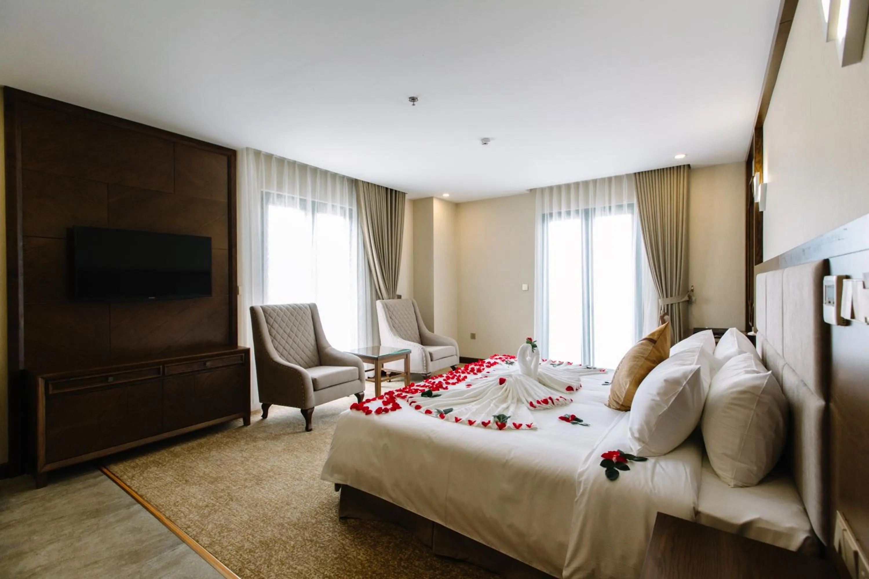 Bed in Duc Huy Grand Hotel and Spa