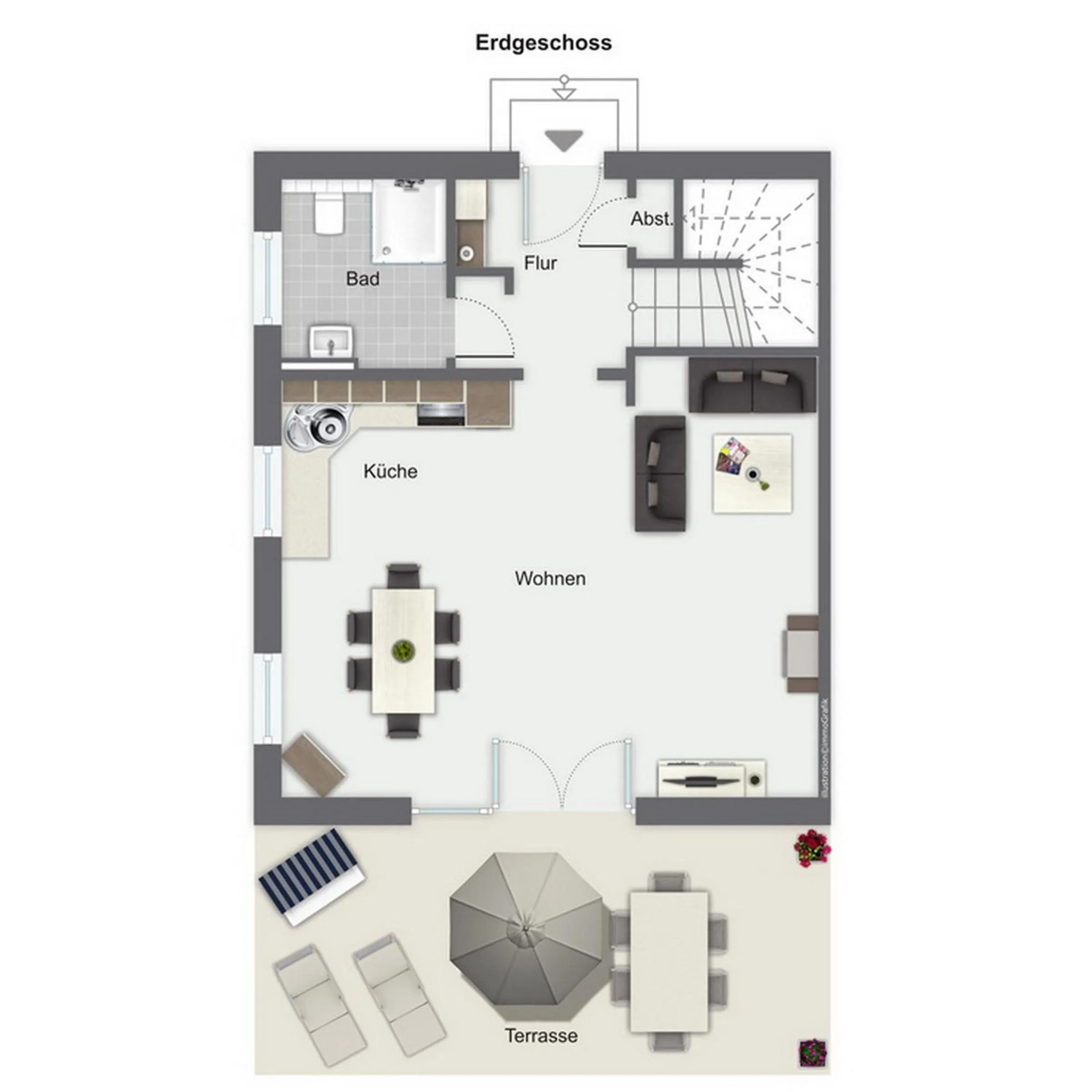 Floor plan in Reethaus Am Mariannenweg 15b