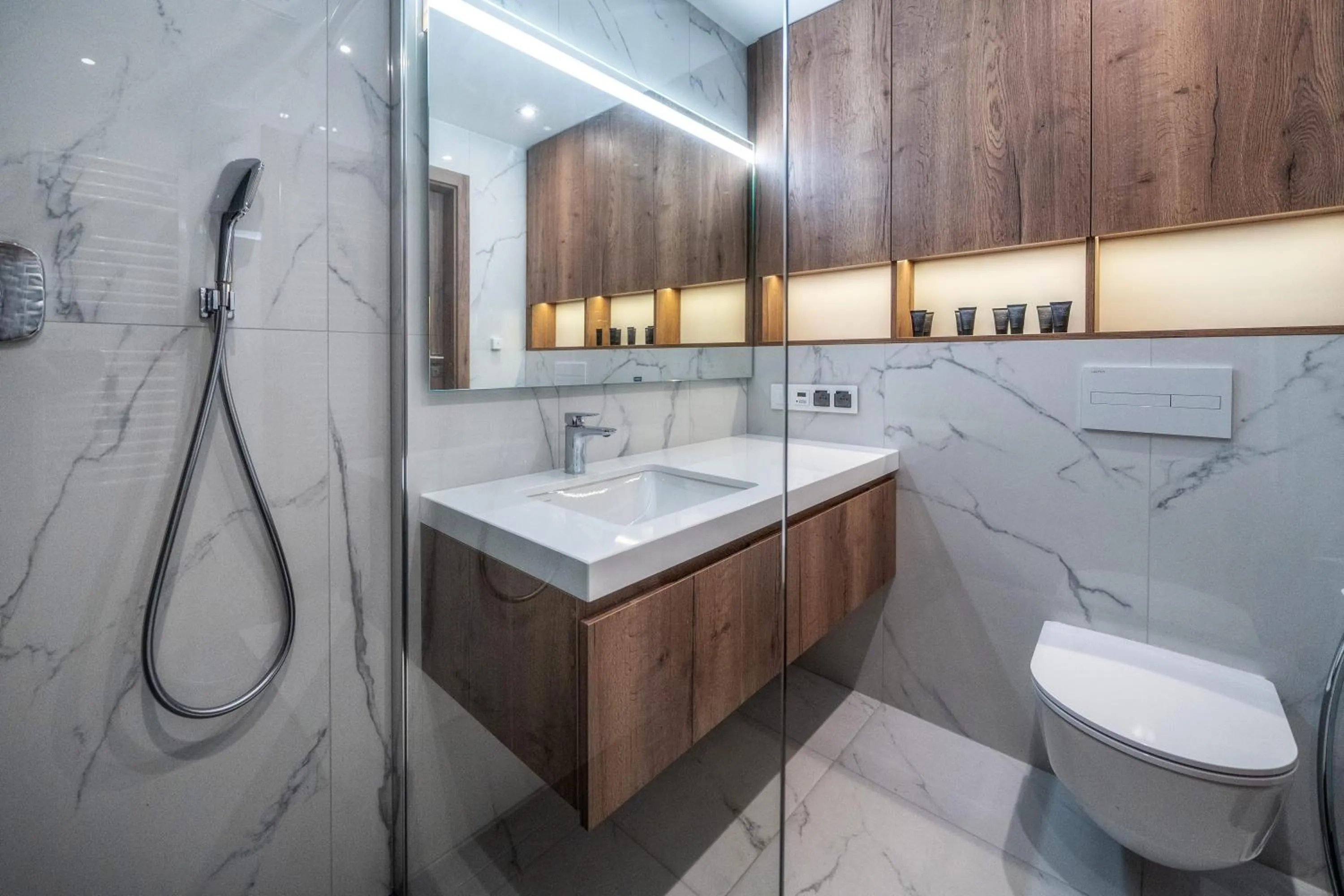 Shower in Meta Apartments