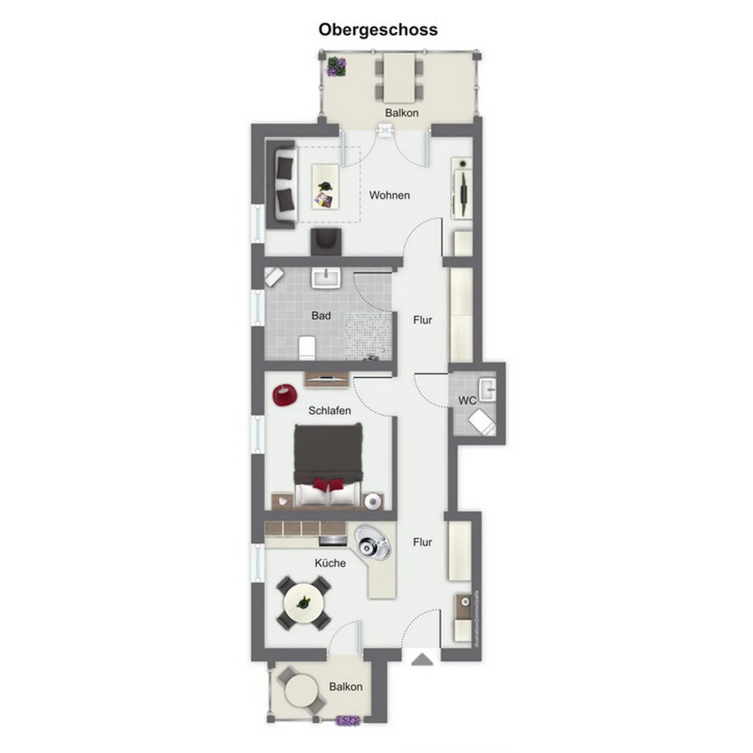 Floor plan in Strandvilla Scholle - Hering Wohnung 03