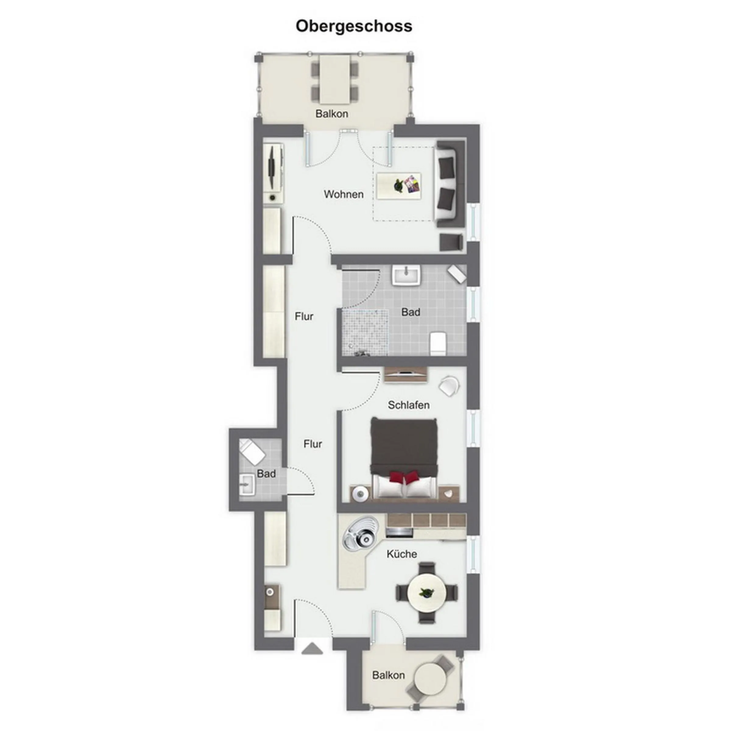 Floor plan in Strandvilla Scholle - Makrele Wohnung 04