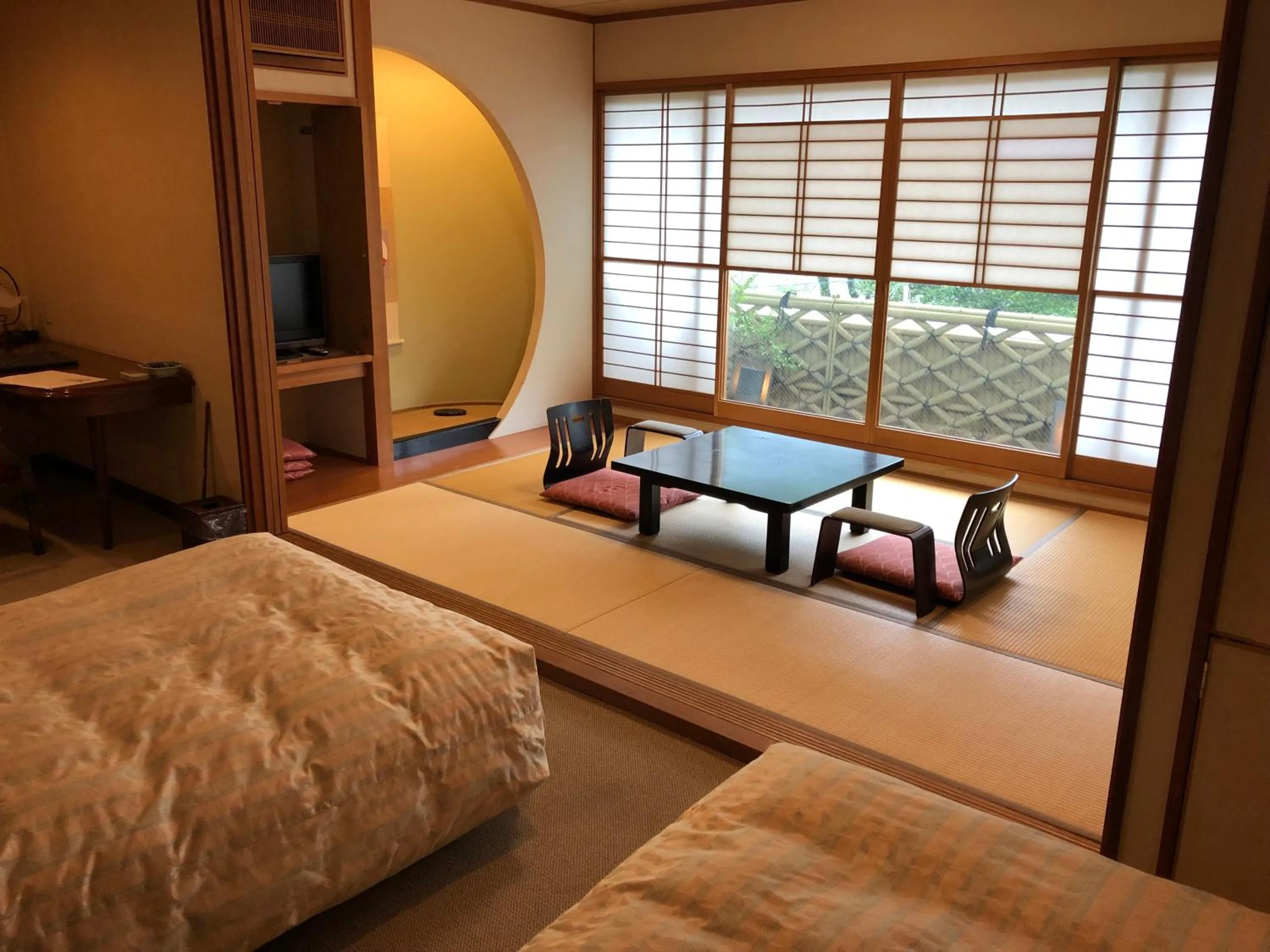 Bed in Hotel Fukiageso