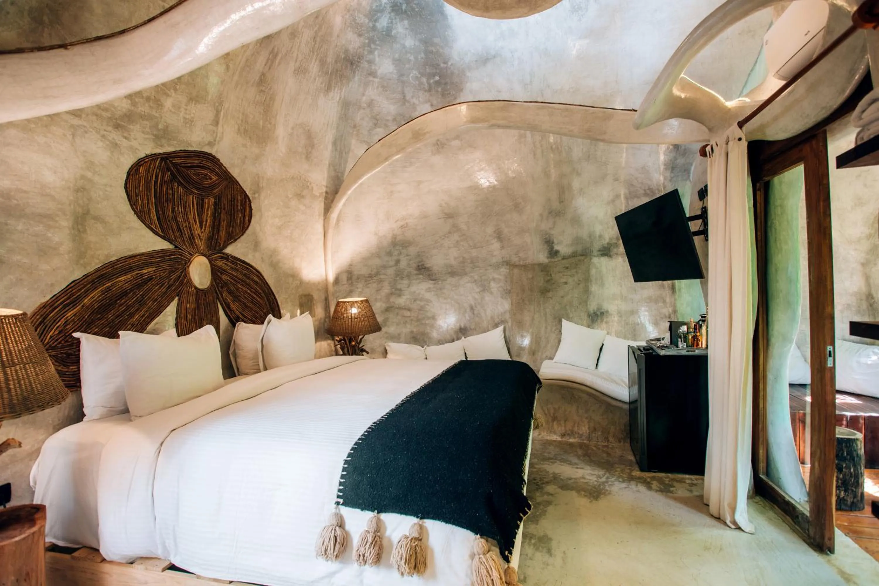 Bedroom, Bed in Orchid House Tulum Jungle