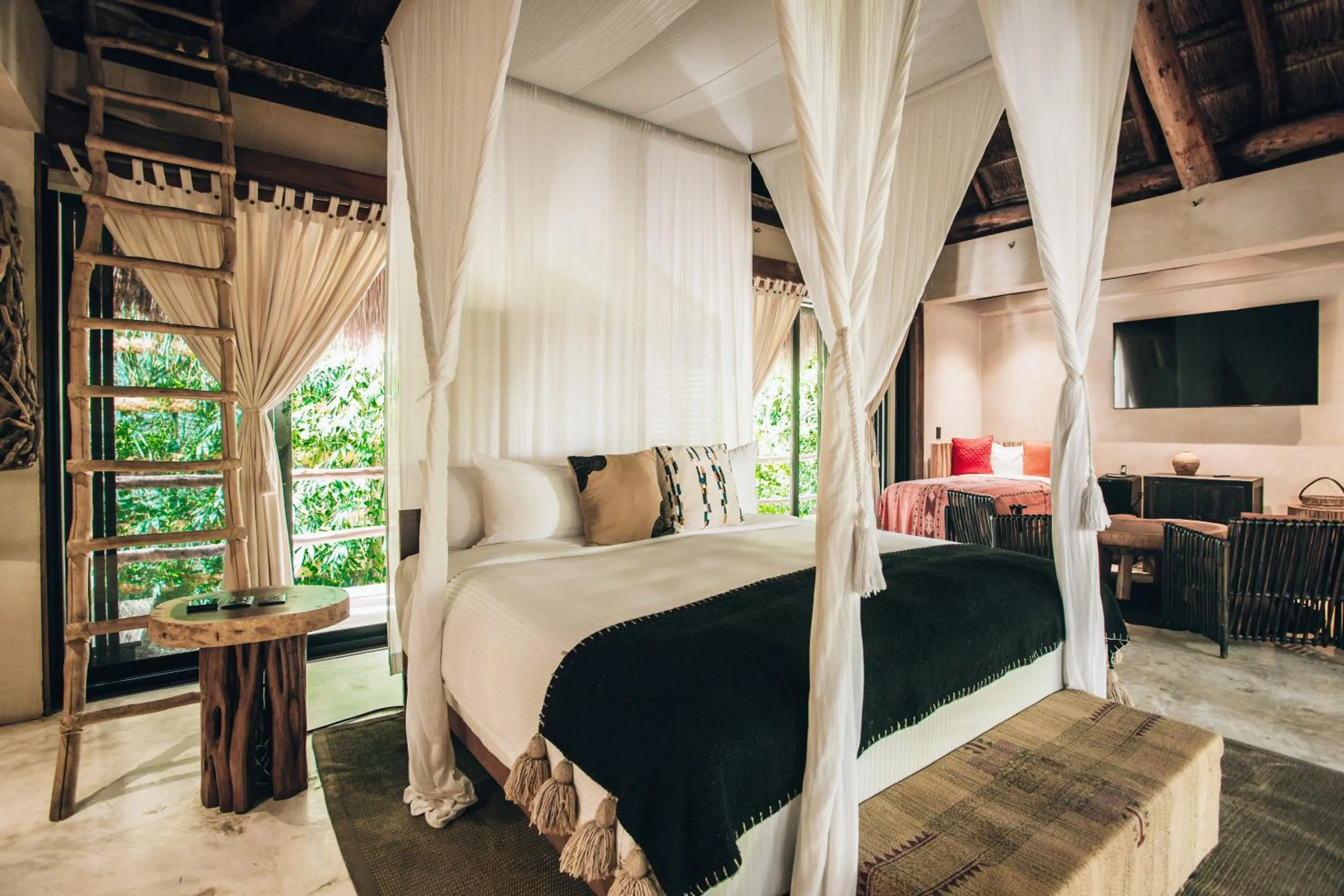 Bedroom, Bed in Orchid House Tulum Jungle