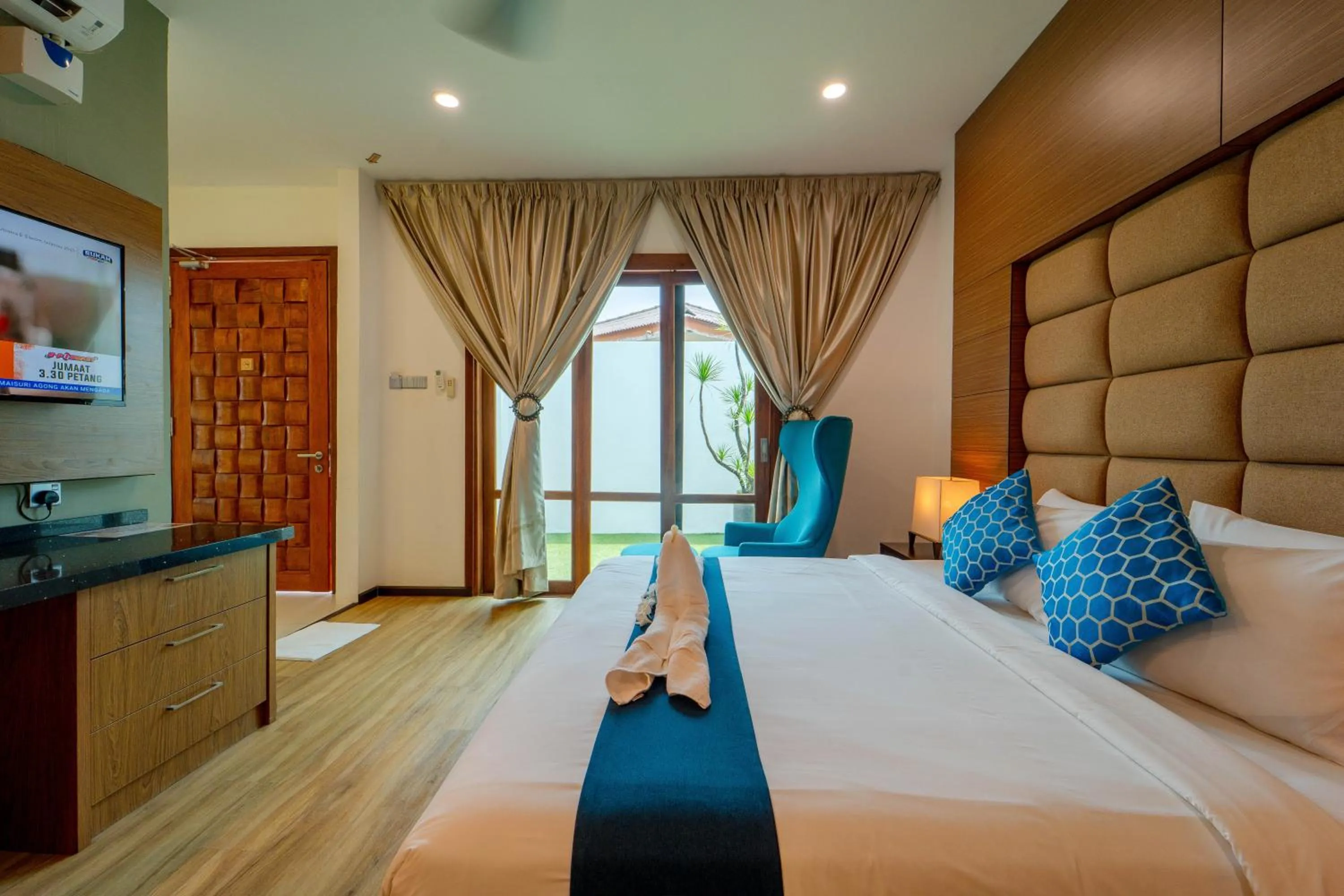 Bed in SANDY GARDEN RESORT LANGKAWI