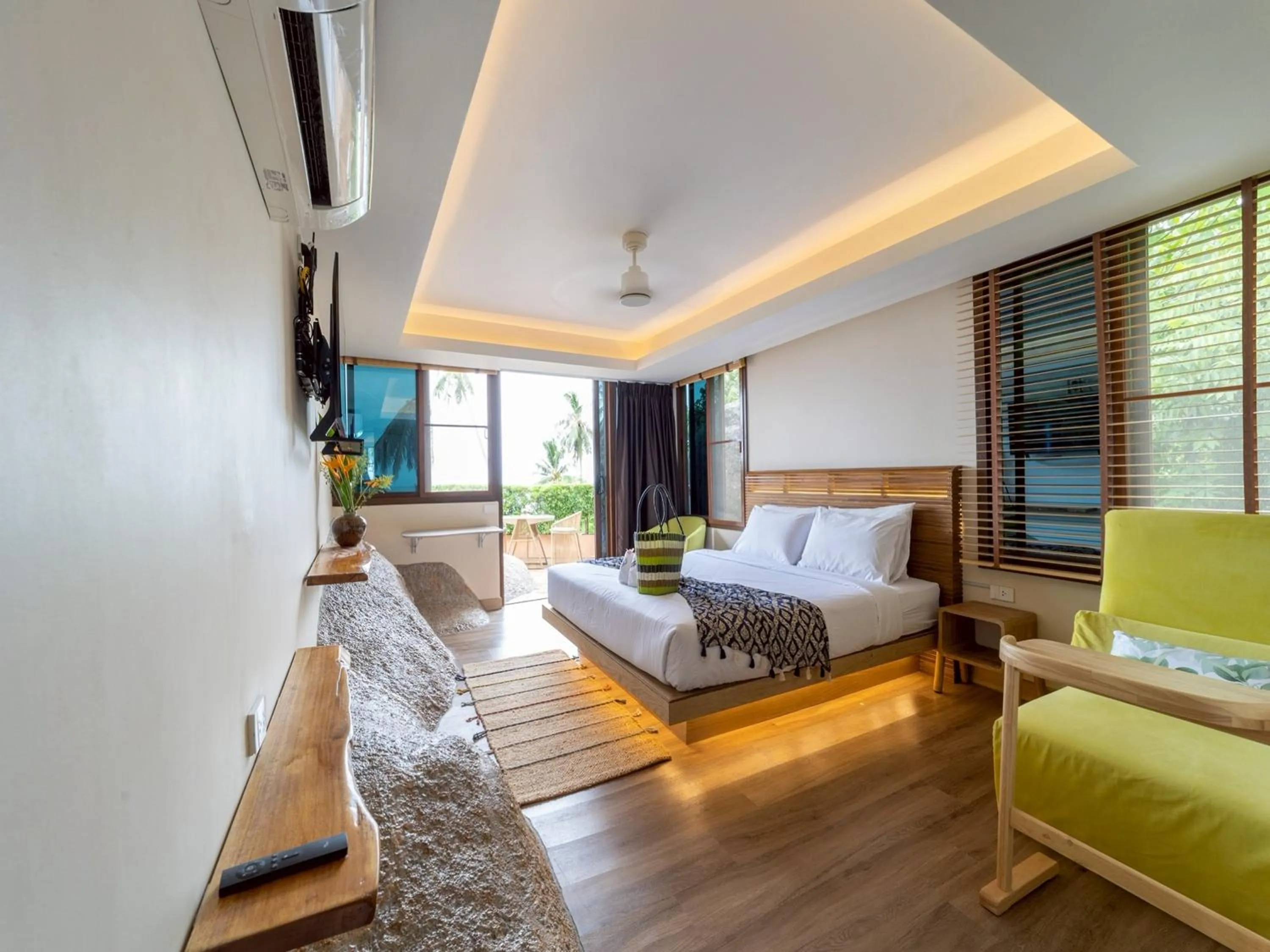 Bed in The Rock Samui Beach Resort