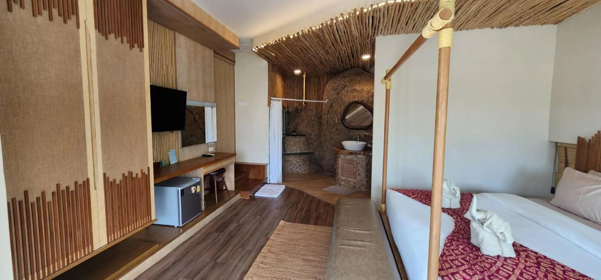 Pool view, Bed in The Rock Samui Beach Resort