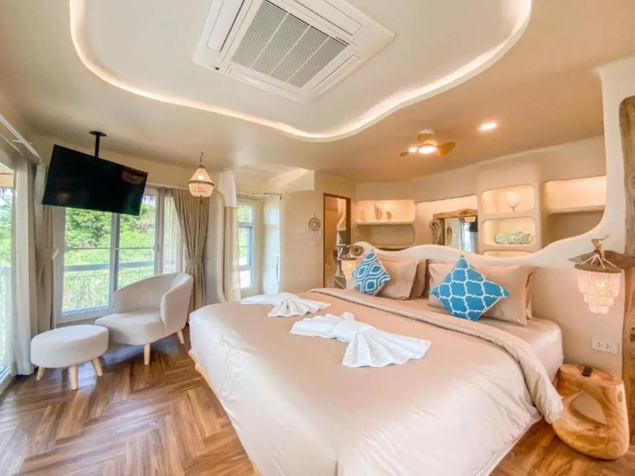 Bed in The Rock Samui Beach Resort