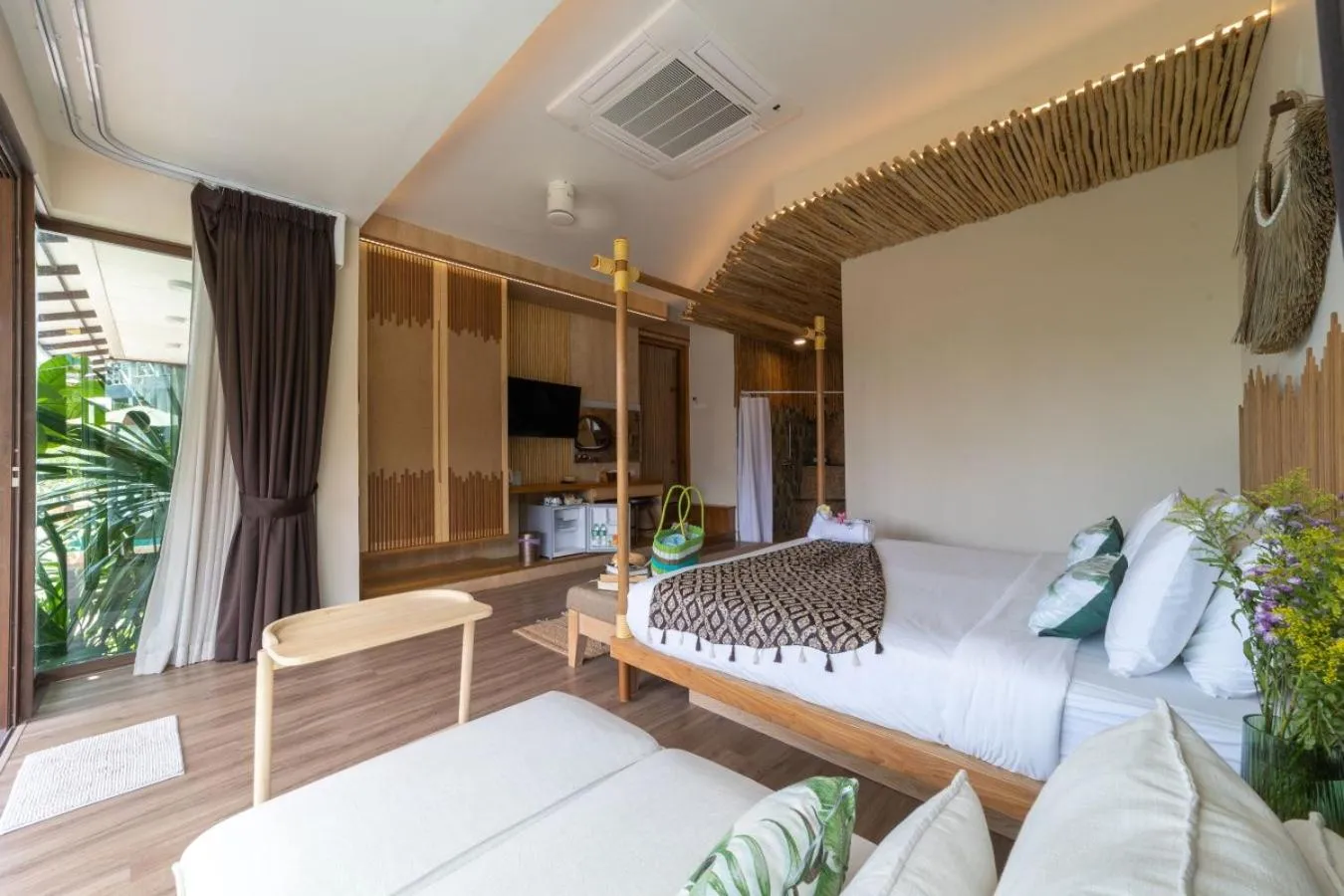 Pool view, Bed in The Rock Samui Beach Resort