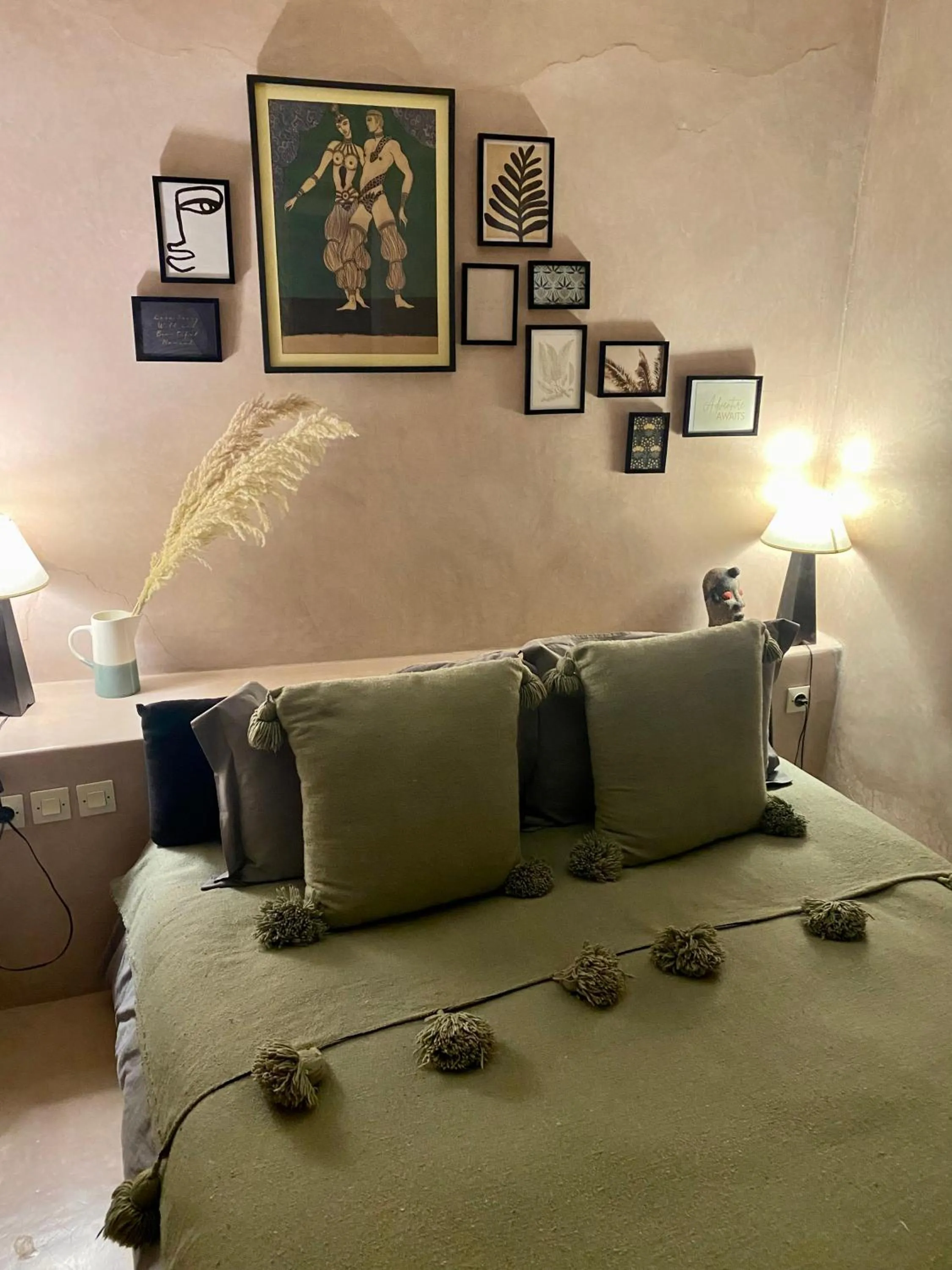 Bed in Riad Wabisabi