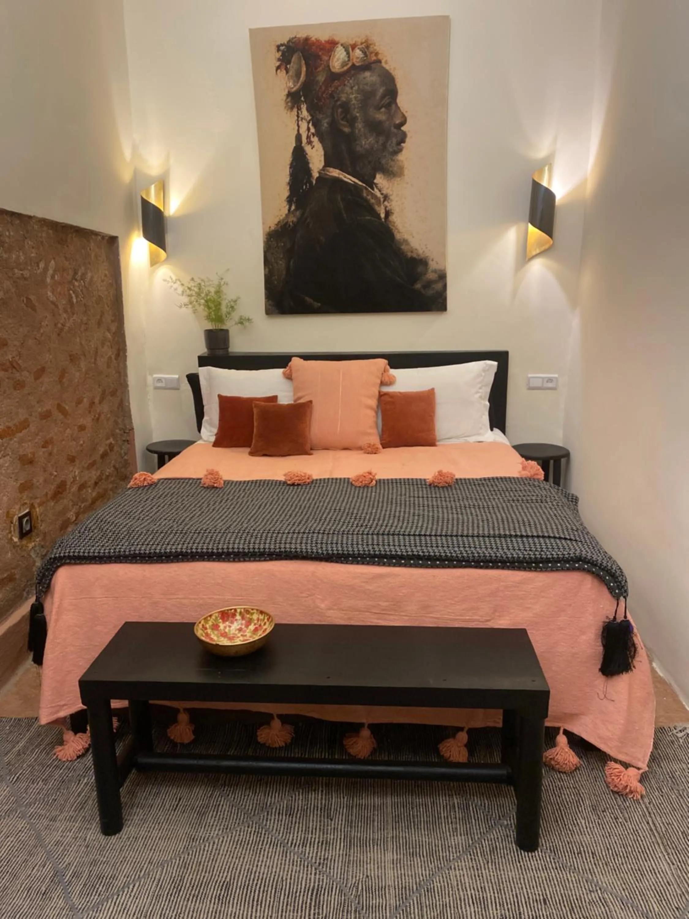 Bed in Riad Wabisabi