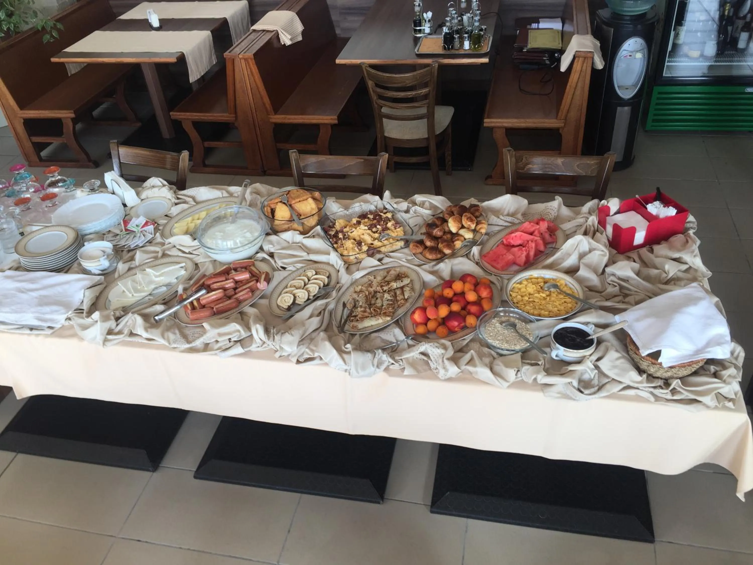 Buffet breakfast in Family Hotel Piter