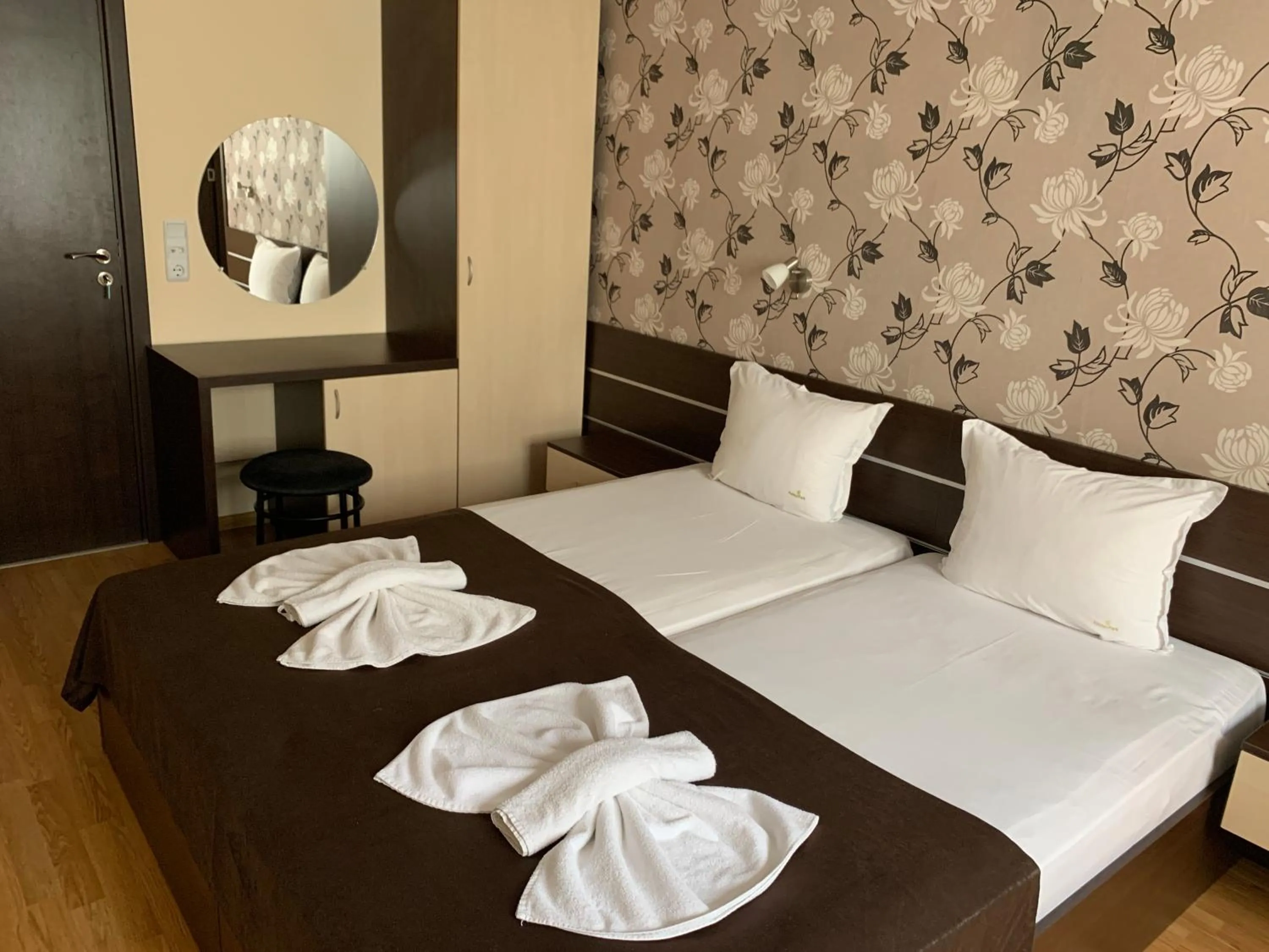 Bed in Family Hotel Piter