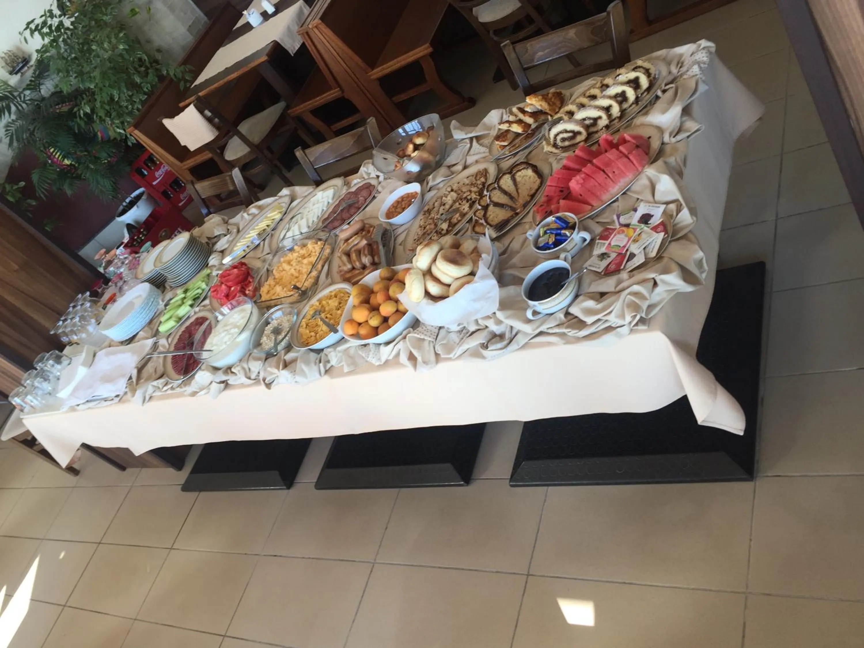 Buffet breakfast in Family Hotel Piter