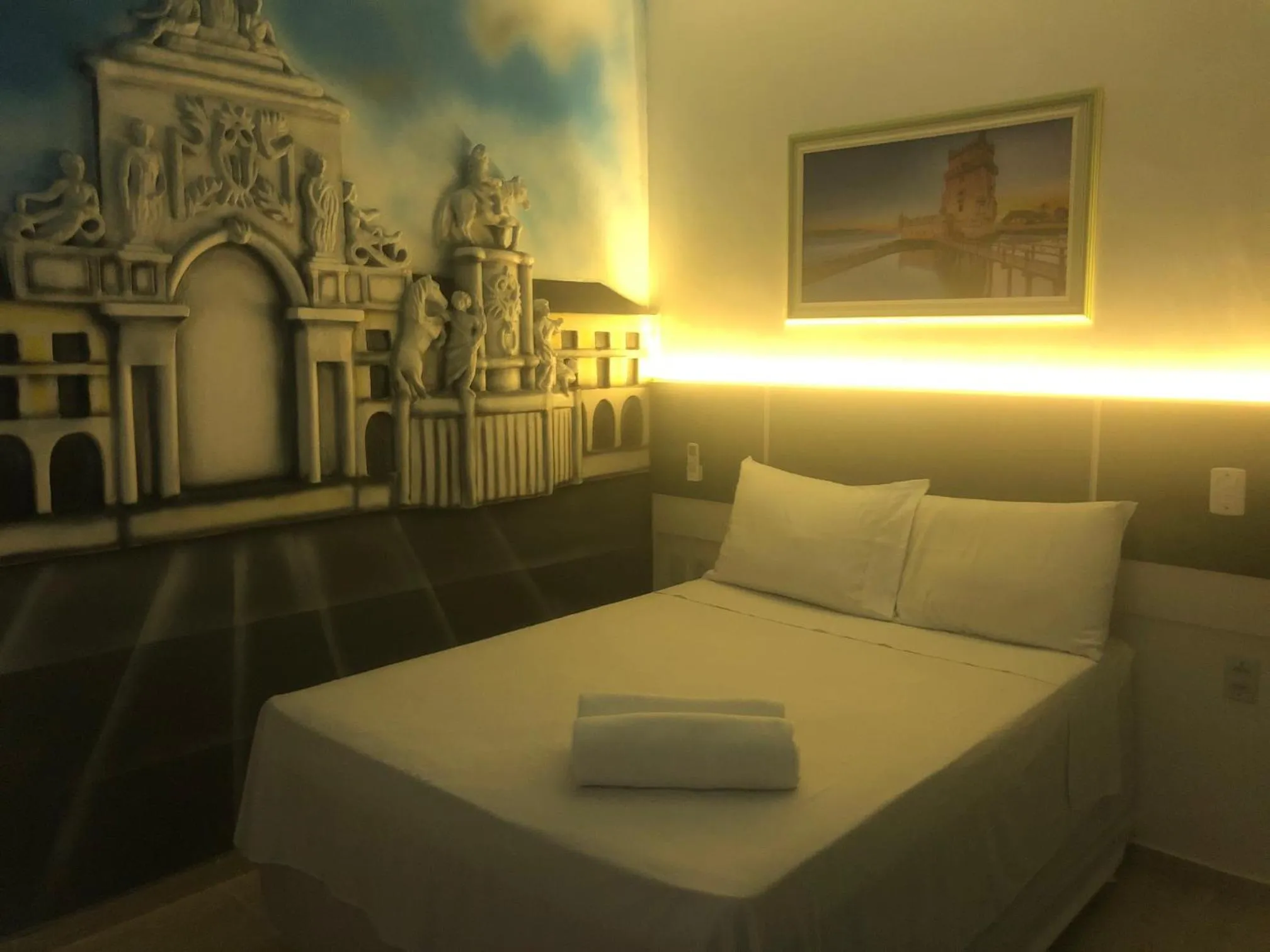 Bed in Pousada Country K no Parque Aquamak