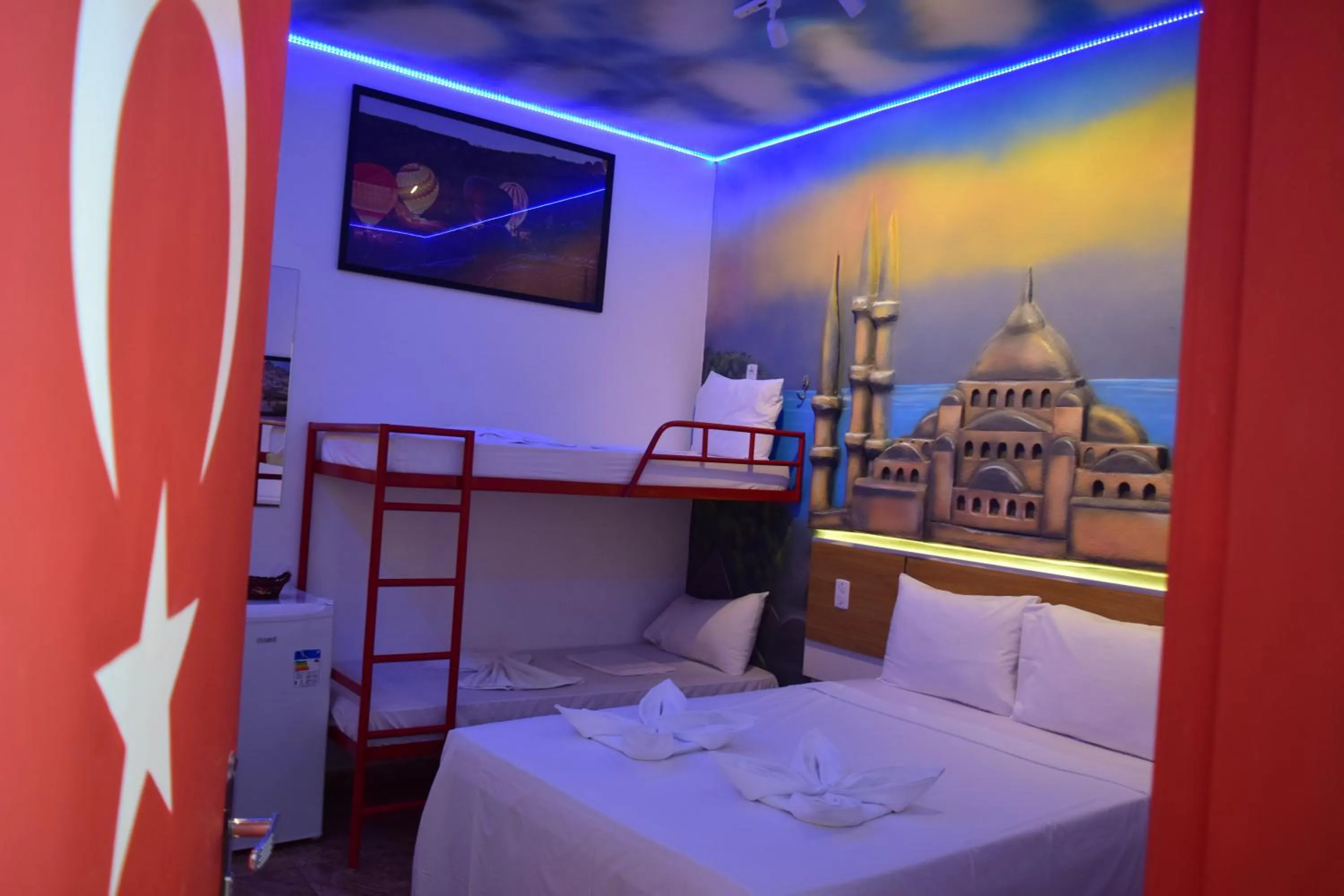 Bed in Pousada Country K no Parque Aquamak