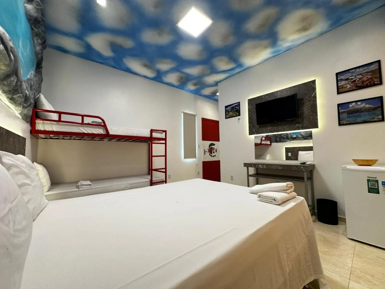 Bed in Pousada Country K no Parque Aquamak