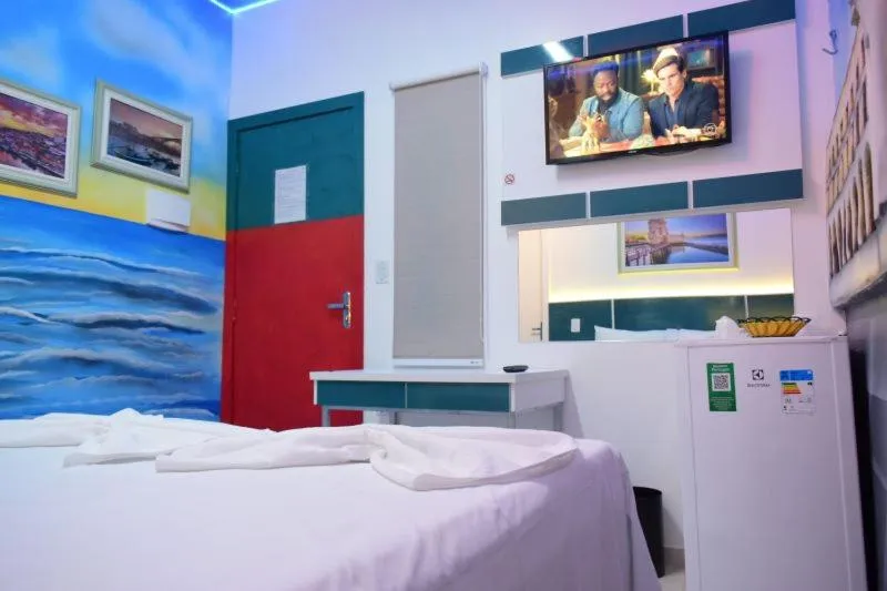 Bed in Pousada Country K no Parque Aquamak