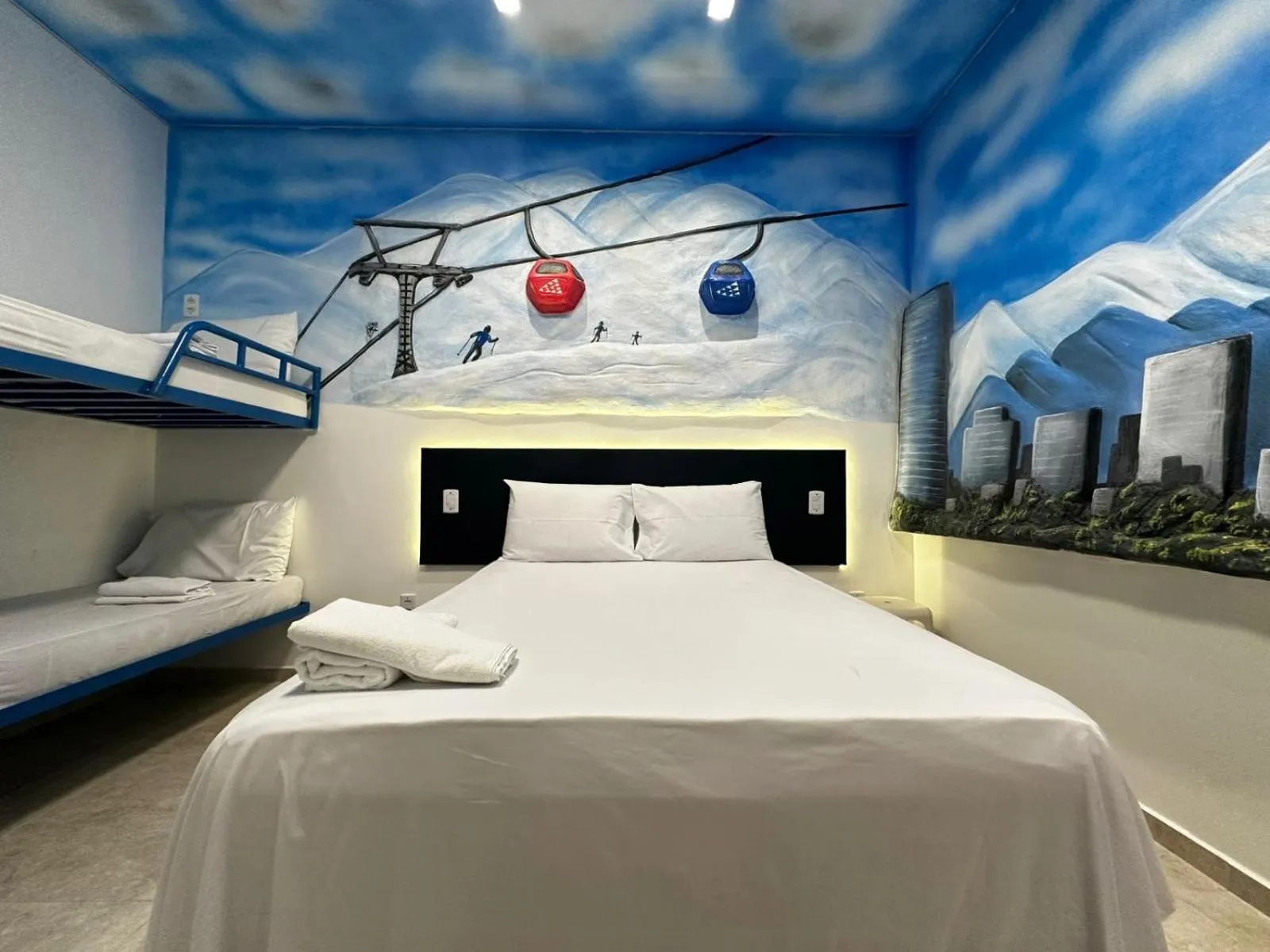 Bed in Pousada Country K no Parque Aquamak