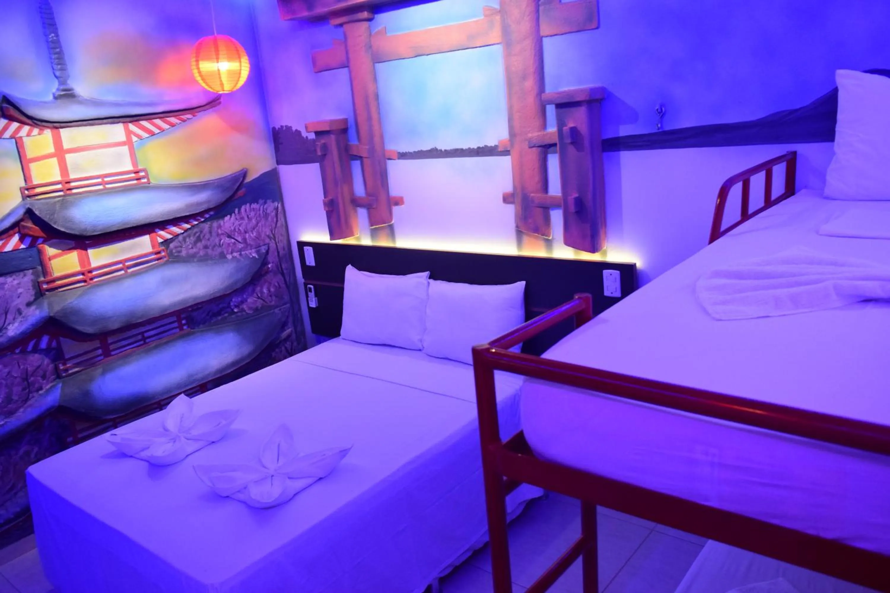 Bed in Pousada Country K no Parque Aquamak