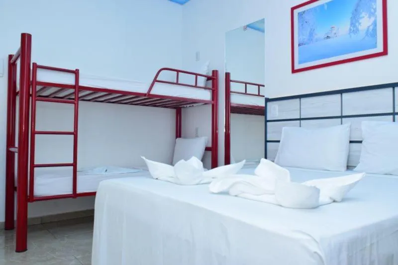 Bed in Pousada Country K no Parque Aquamak