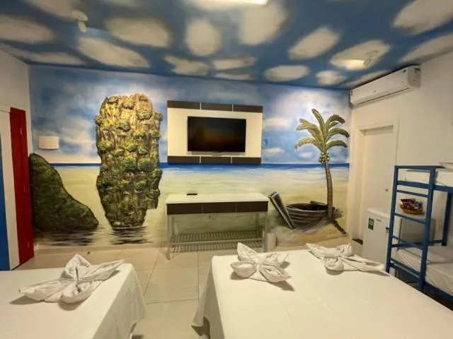 Bed in Pousada Country K no Parque Aquamak