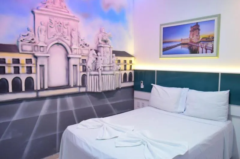 Bed in Pousada Country K no Parque Aquamak