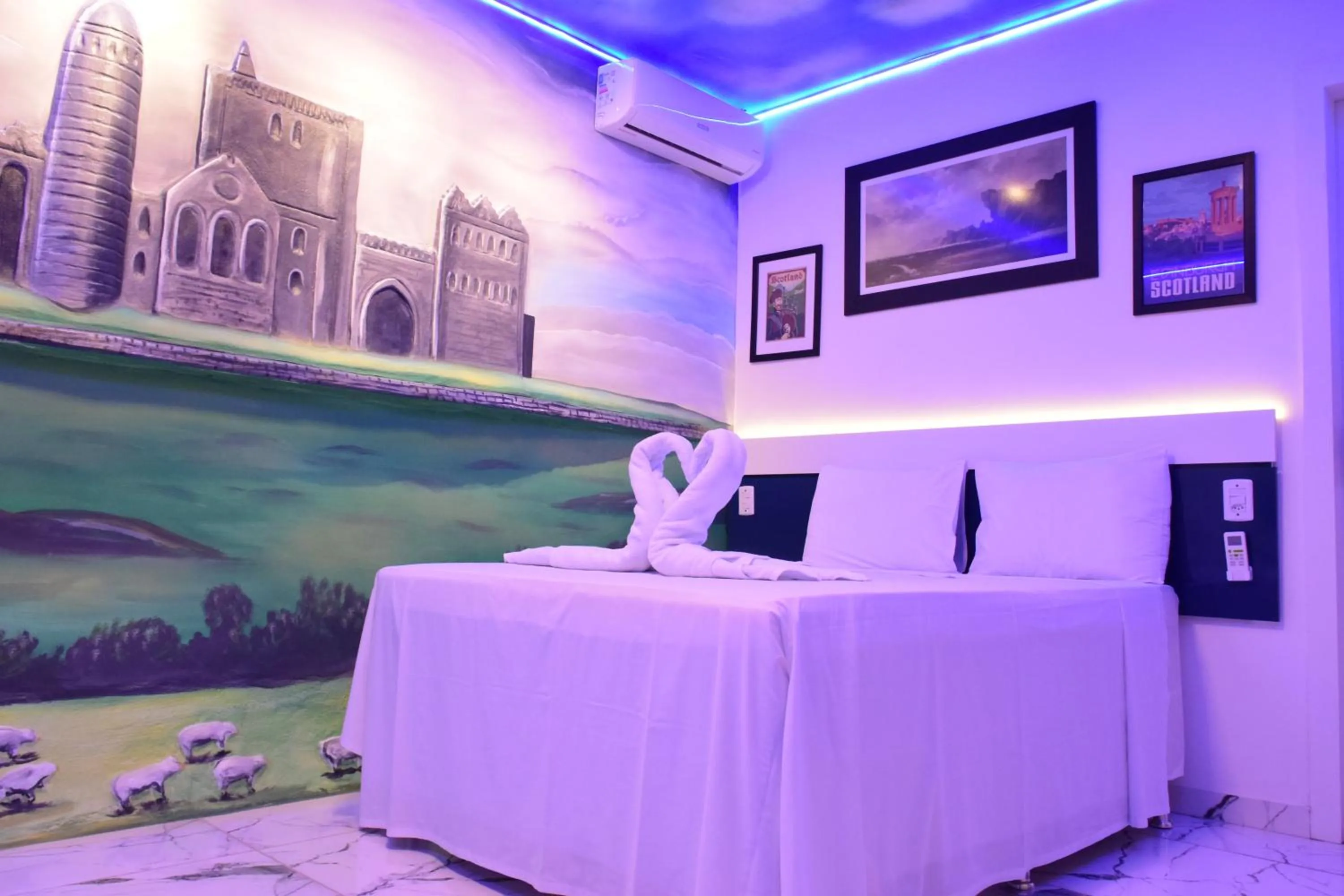 Bed in Pousada Country K no Parque Aquamak