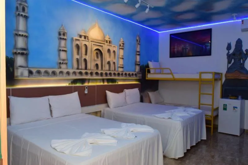 Bed in Pousada Country K no Parque Aquamak