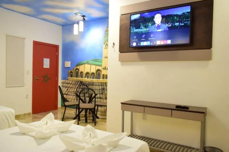 Bed in Pousada Country K no Parque Aquamak