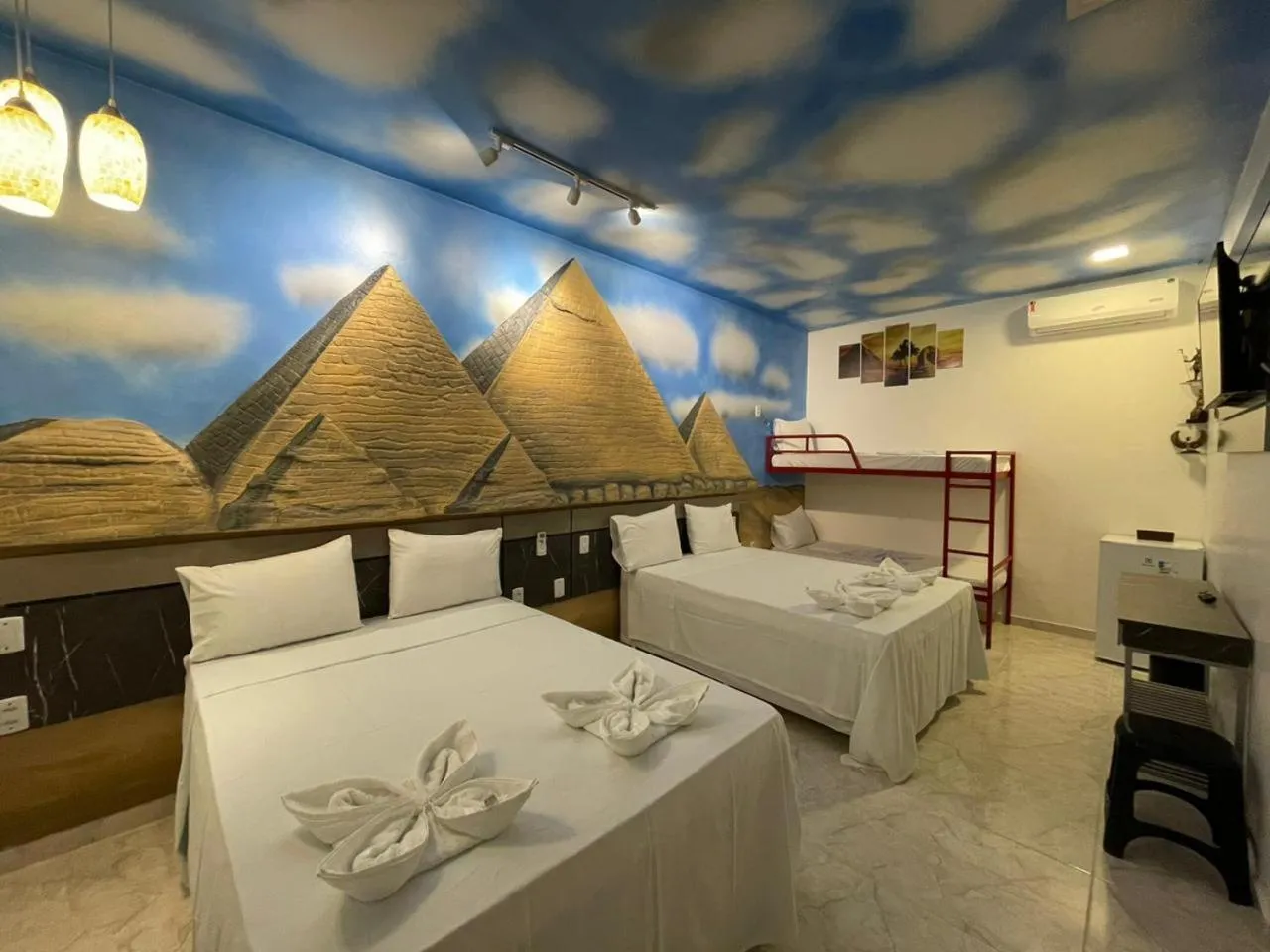 Bed in Pousada Country K no Parque Aquamak