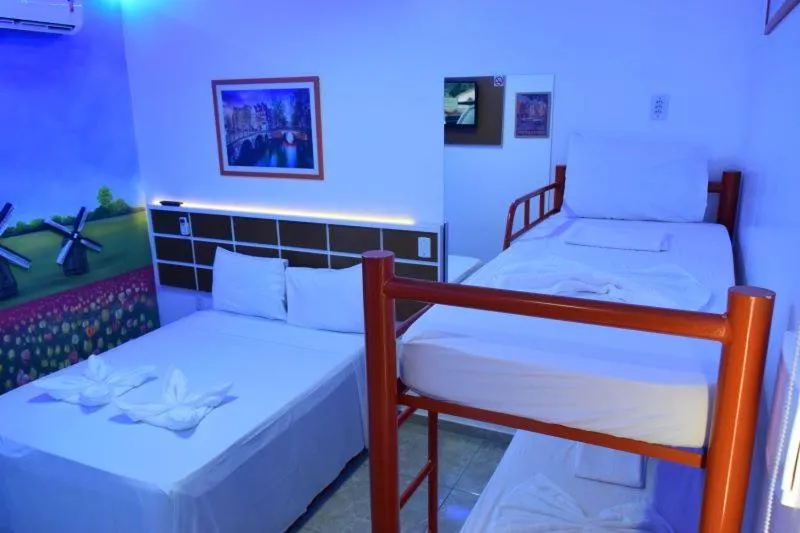 Bed in Pousada Country K no Parque Aquamak