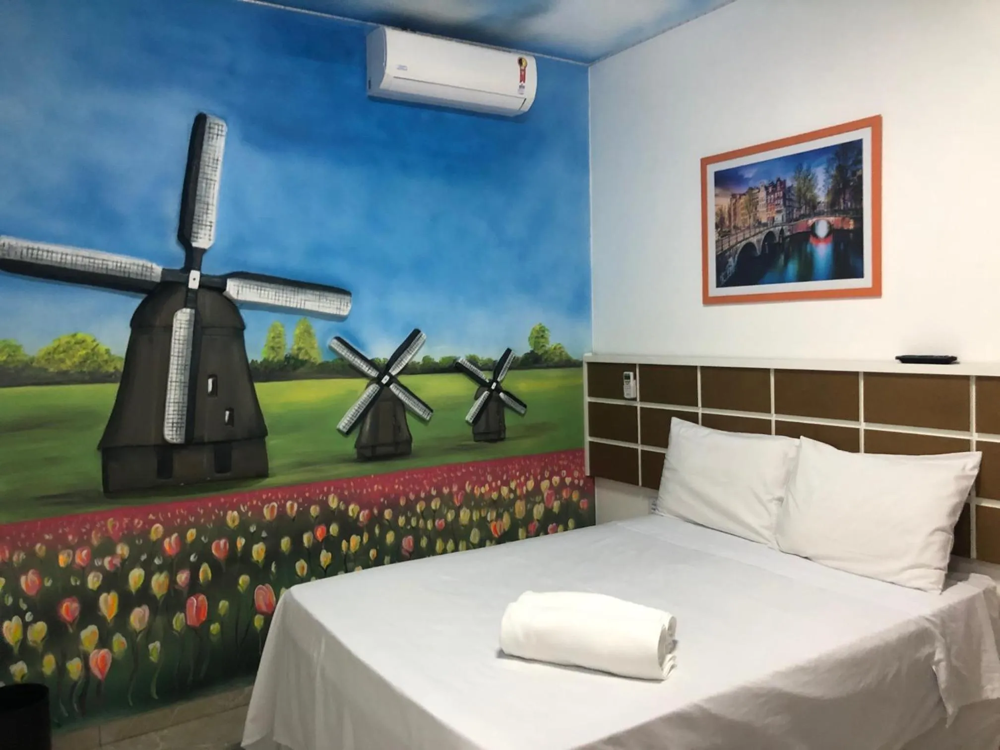 Bed in Pousada Country K no Parque Aquamak