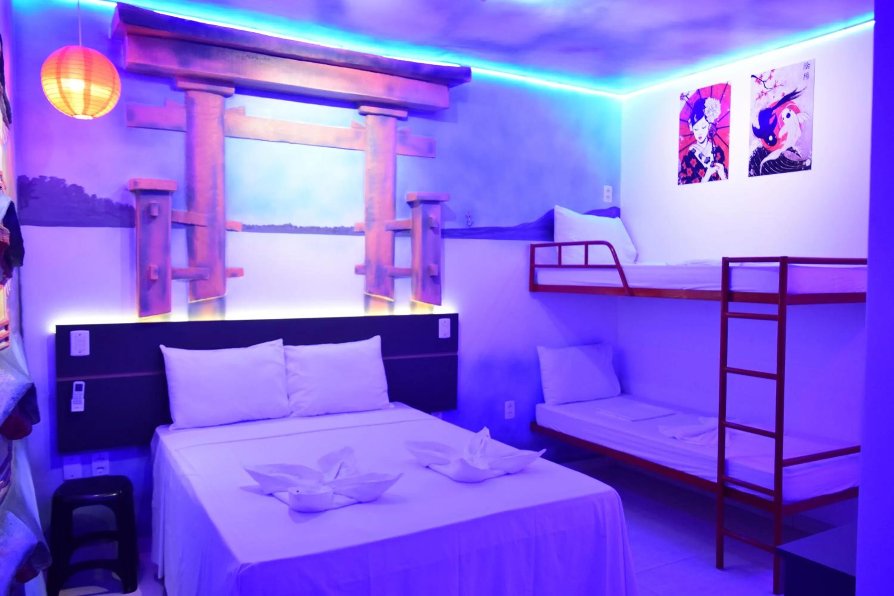 Bed in Pousada Country K no Parque Aquamak