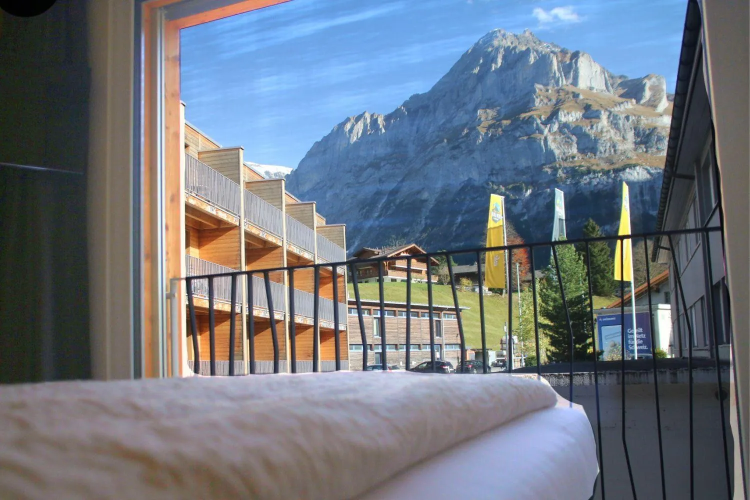 View (from property/room), Bed in Eiger Lodge Chic