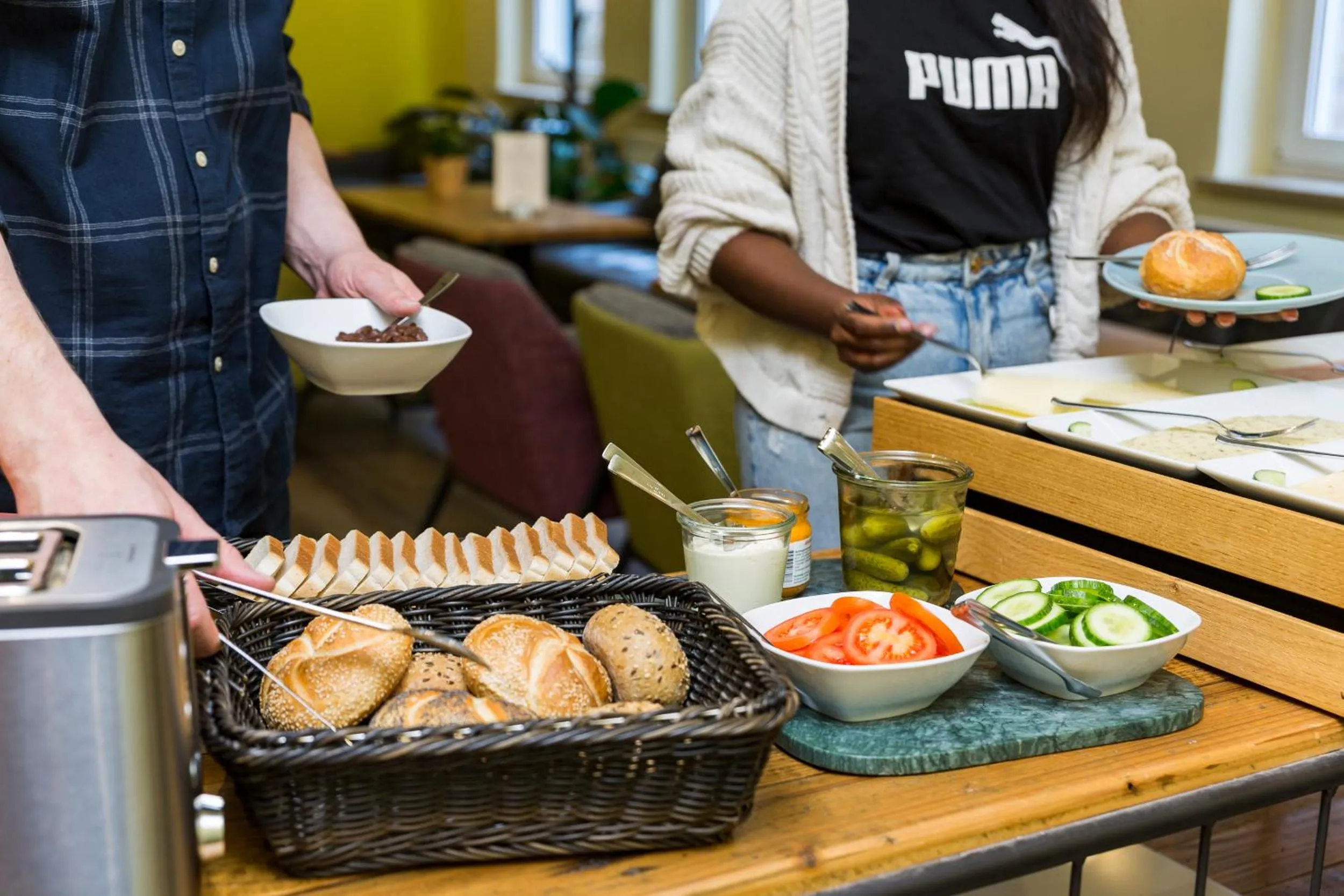 Buffet breakfast in Five Reasons Hostel & Hotel