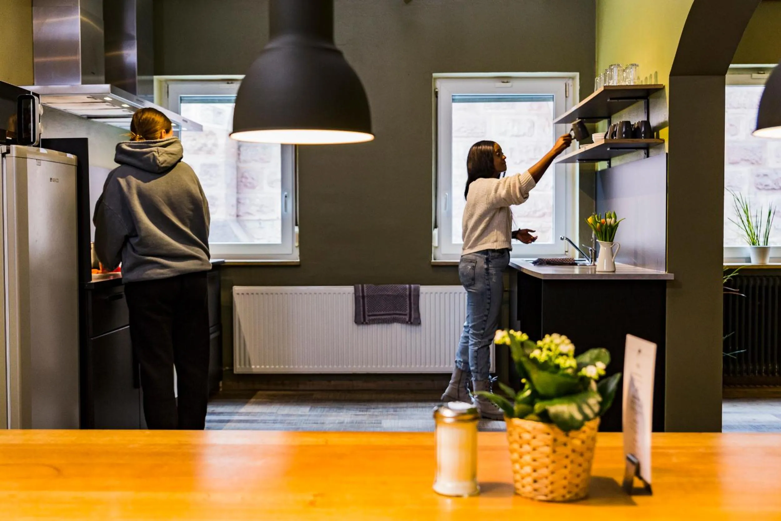 Communal kitchen in Five Reasons Hostel & Hotel