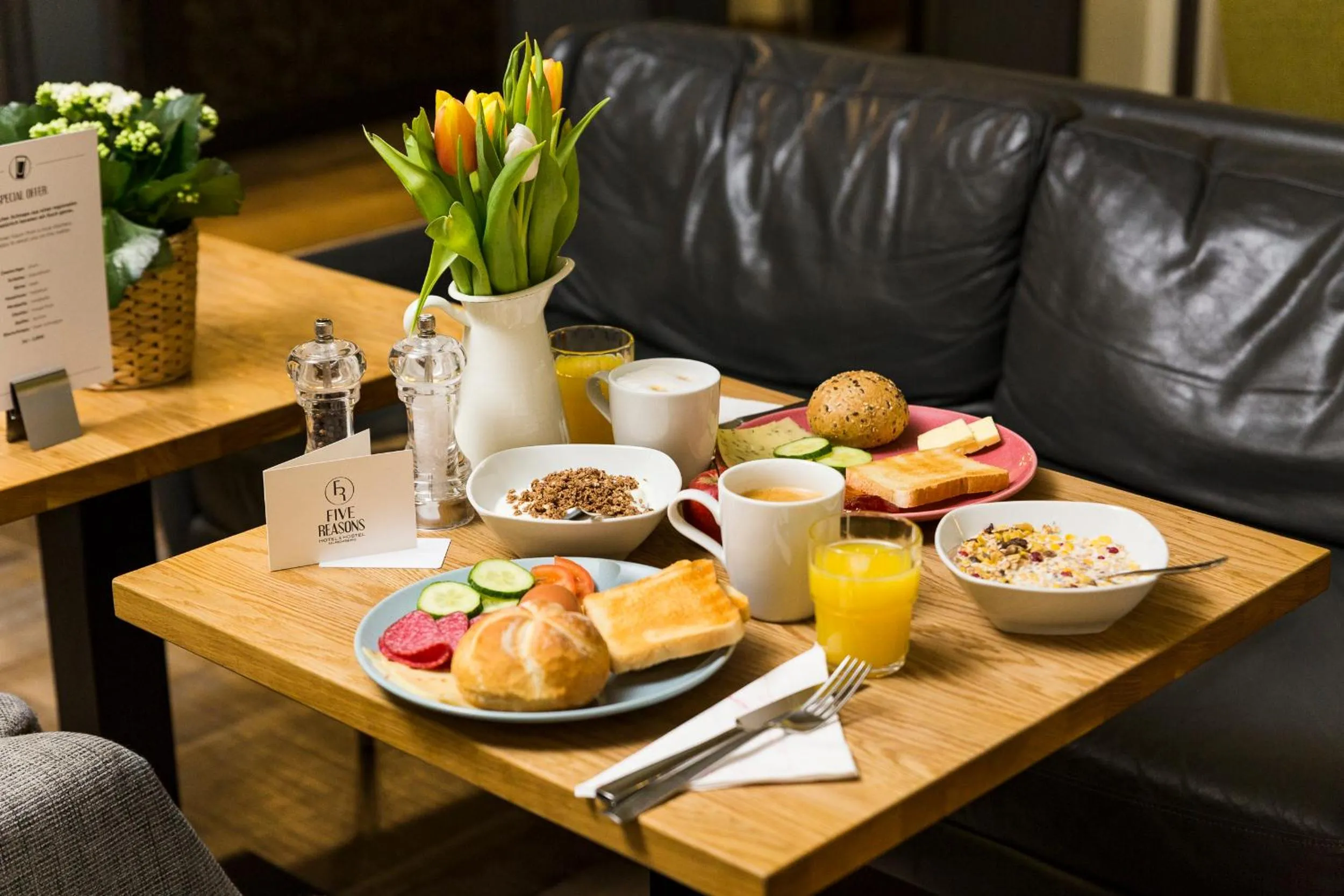 Buffet breakfast in Five Reasons Hostel & Hotel
