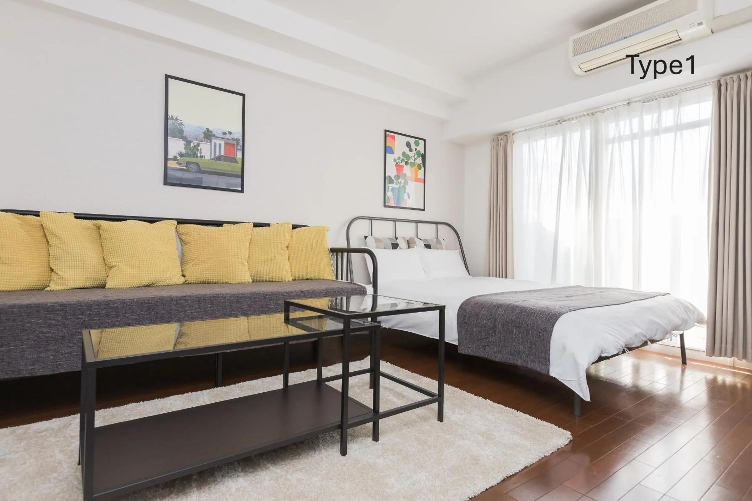 Photo of the whole room, Bed in Nanba West Sakuragawa Station Apartment