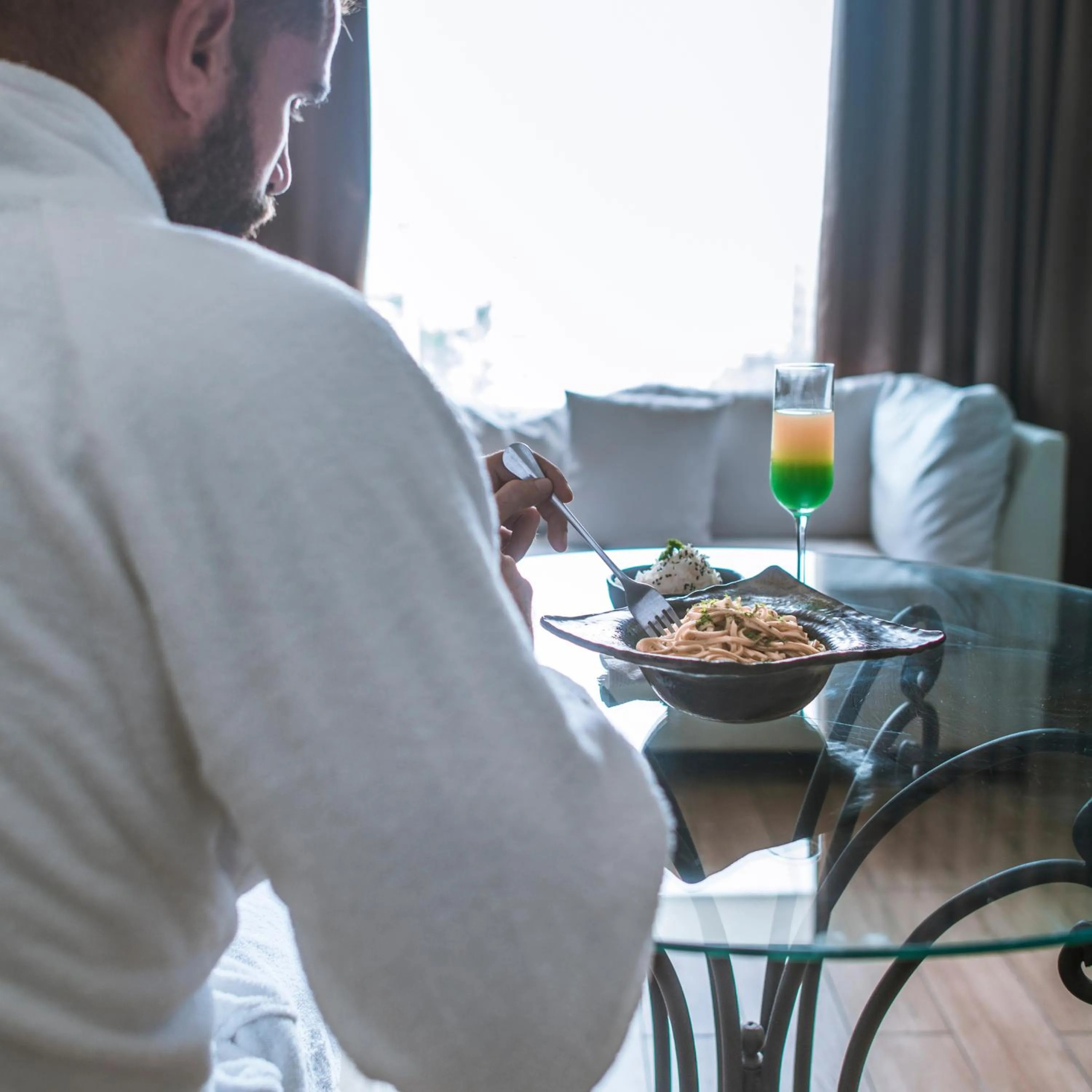 People in Weston Suites Hotel