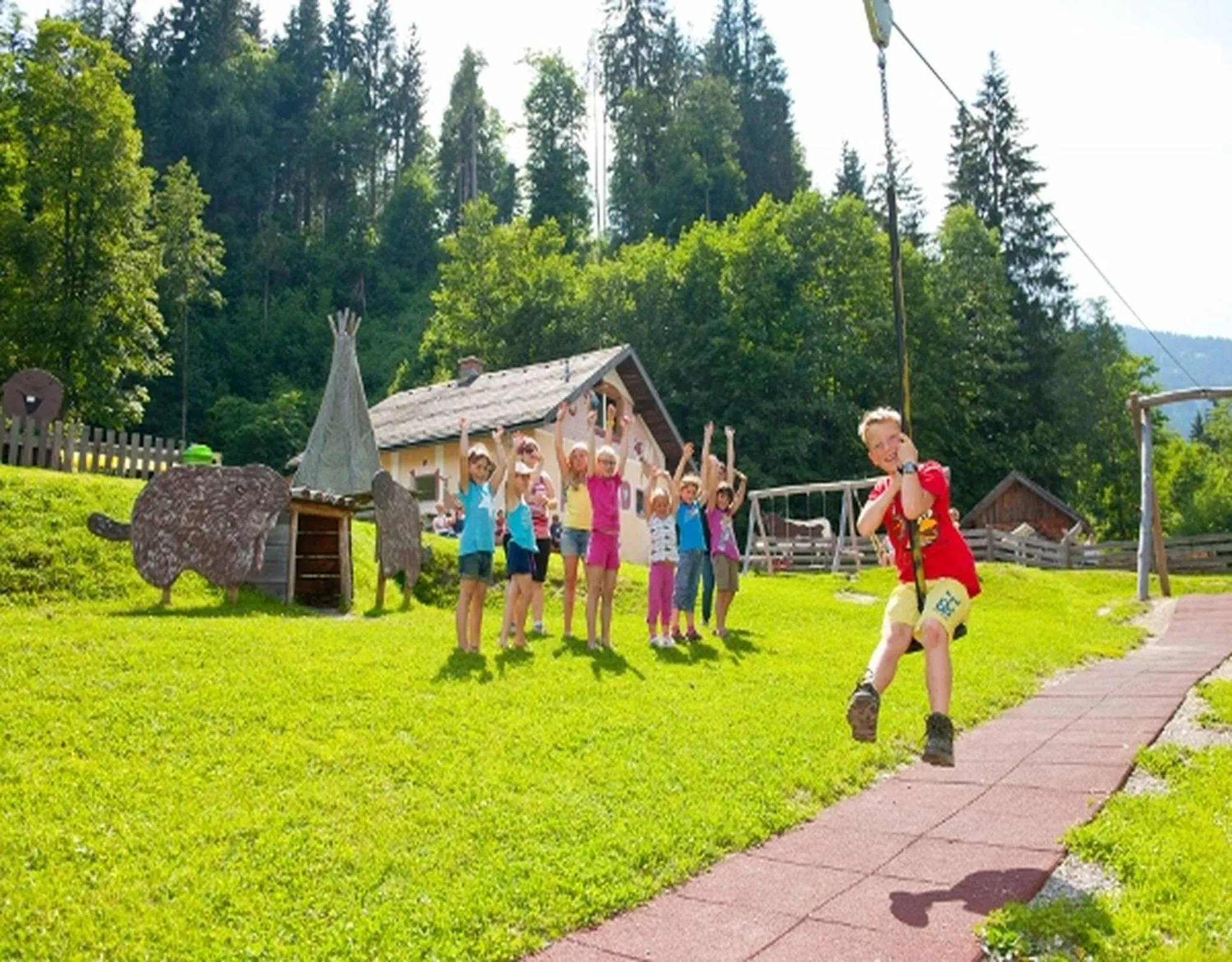 Children play ground in Aparthotel Bergtraum