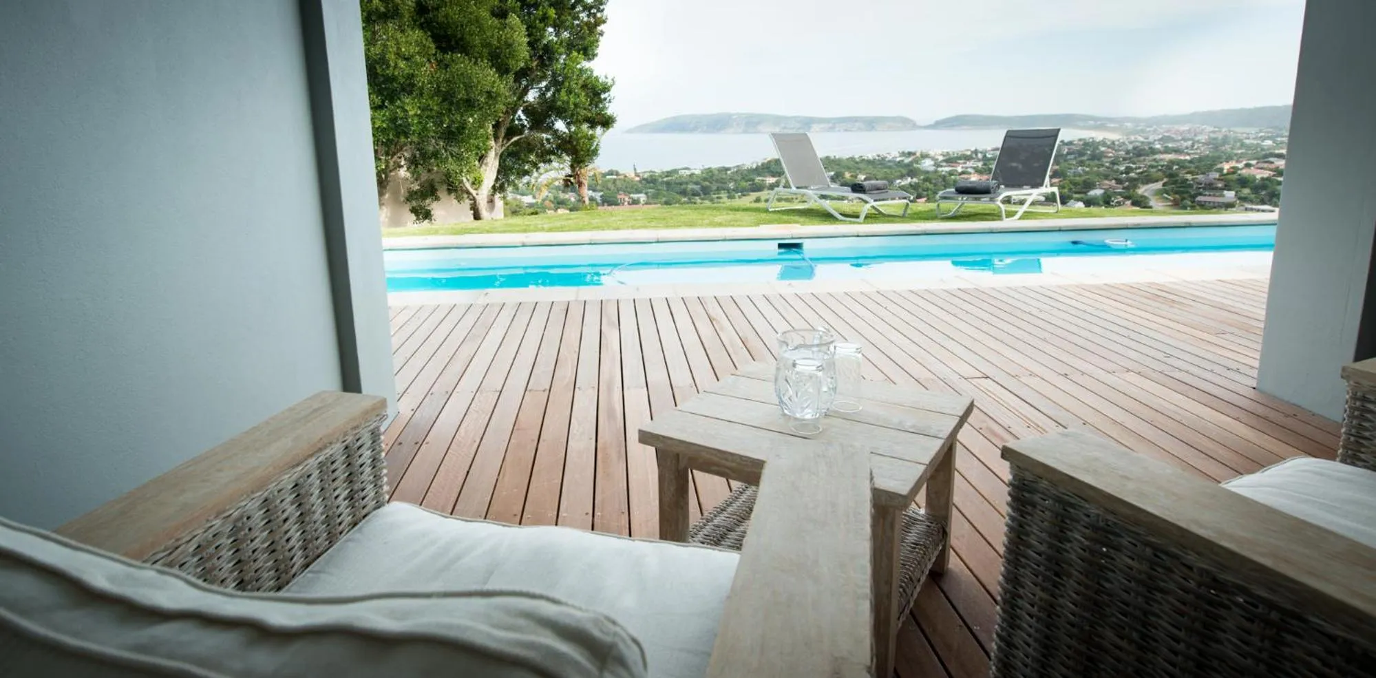 Pool view in Belle Vue Ridge BnB,