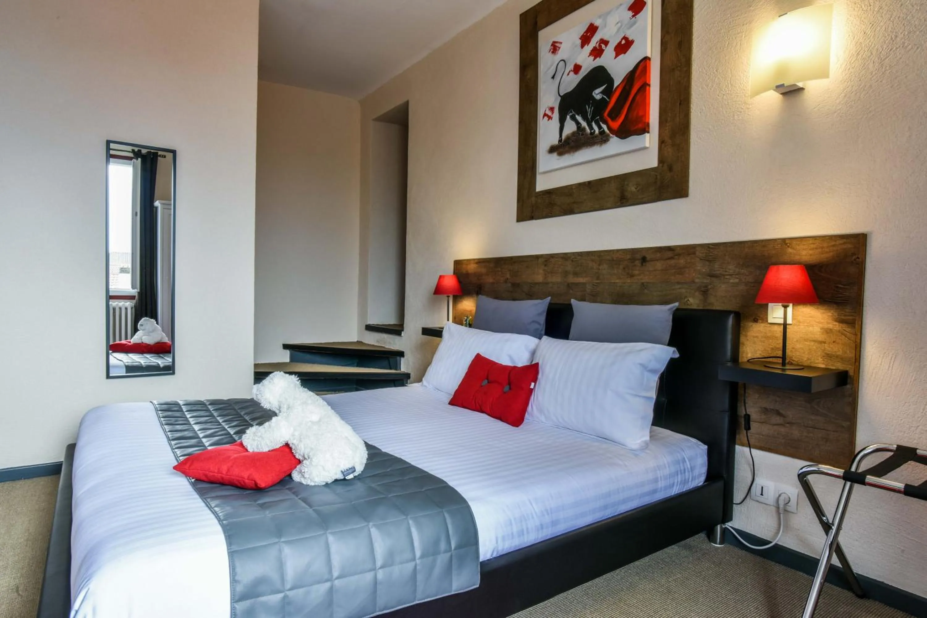 Bed in Hôtel Auberge l'Estanquet