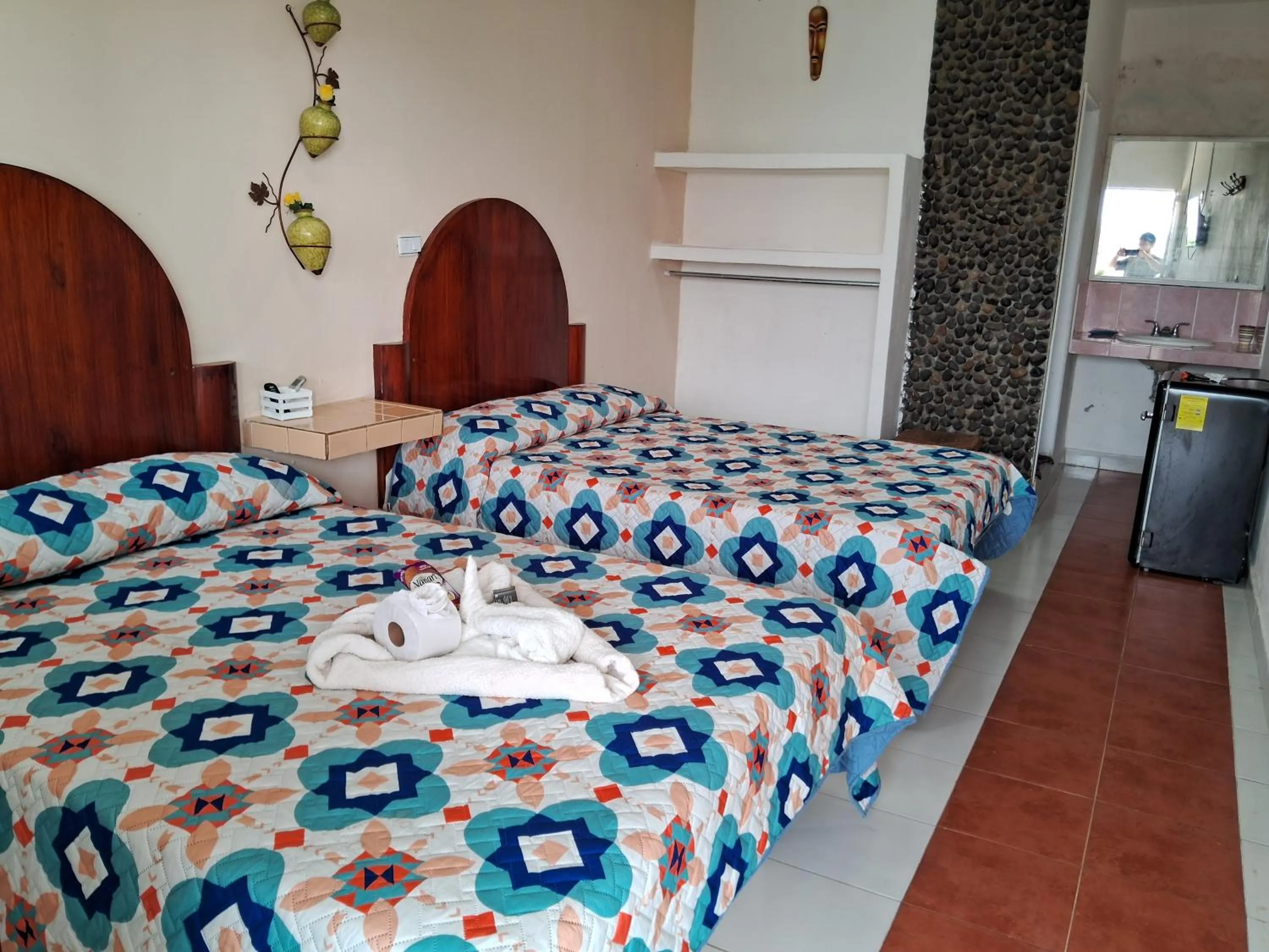 Bed in Hotel Villas del Rey