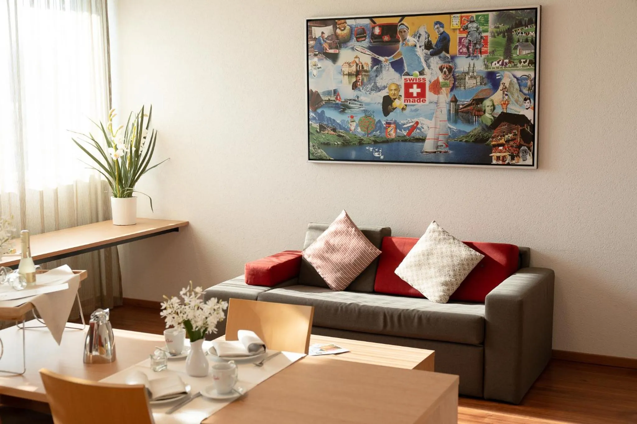 Seating area in SwissEver Hotel Zug