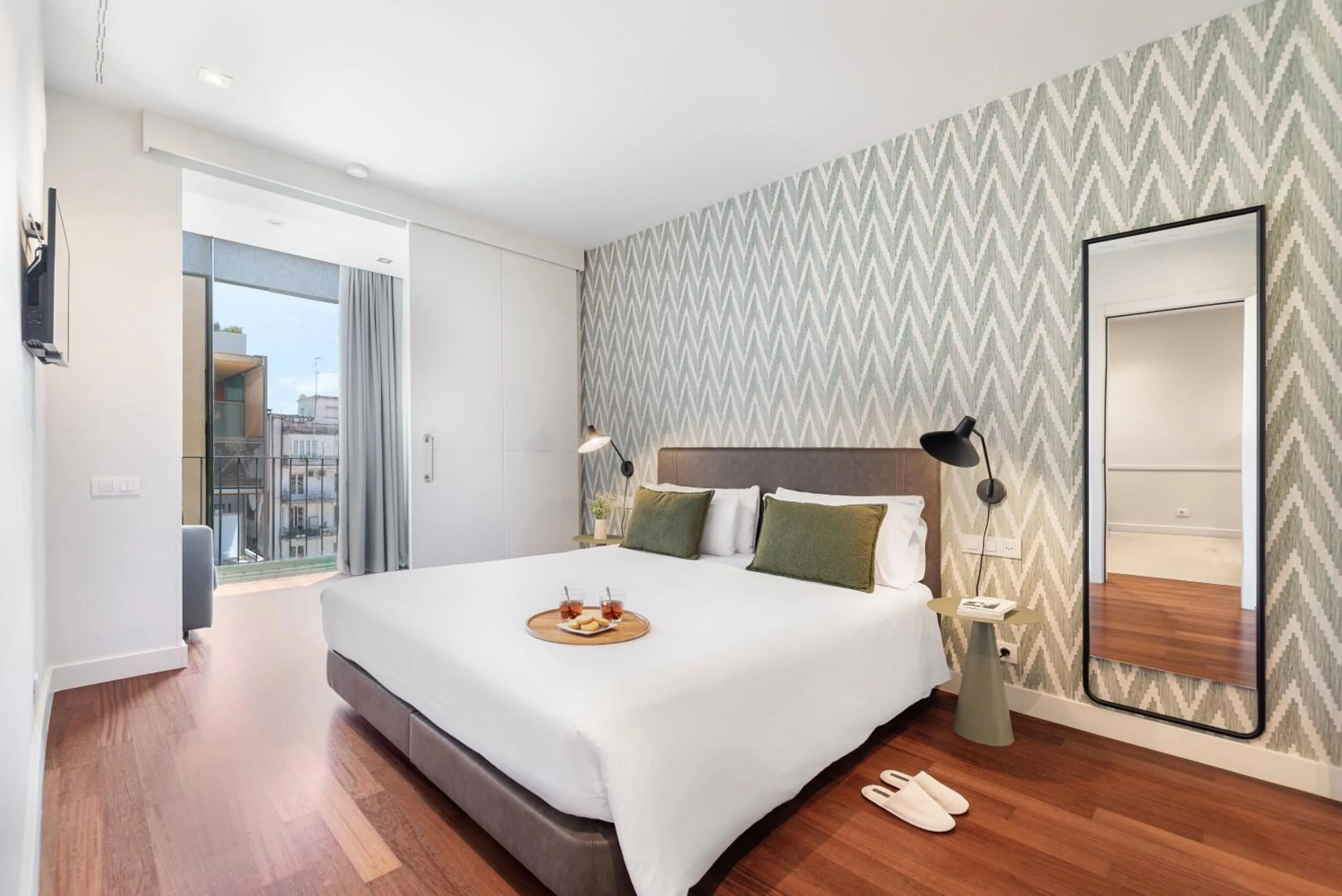 Bed in Aspasios Paseo de Gracia Apartments