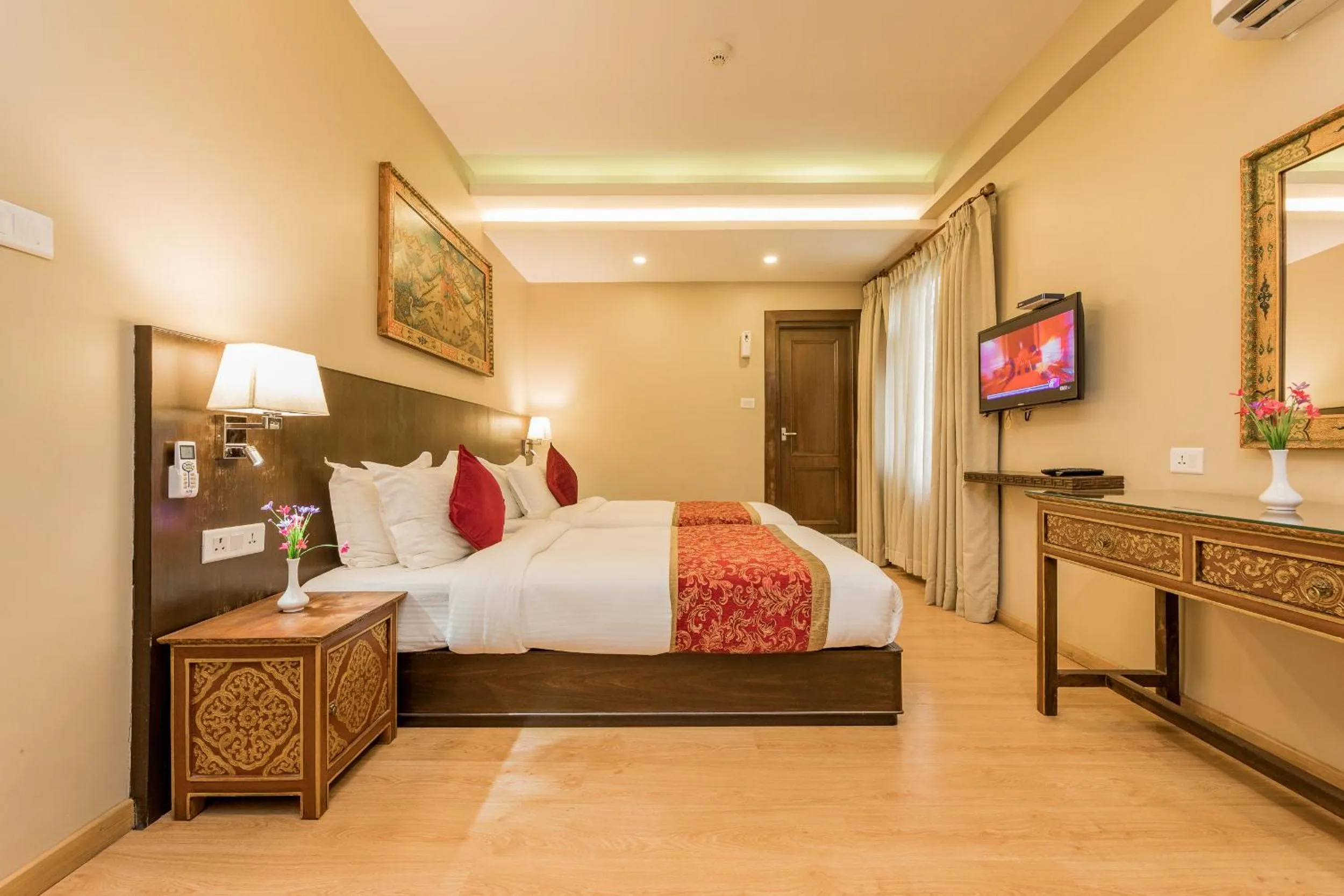 Patio, Bed in Himalayan Ghar