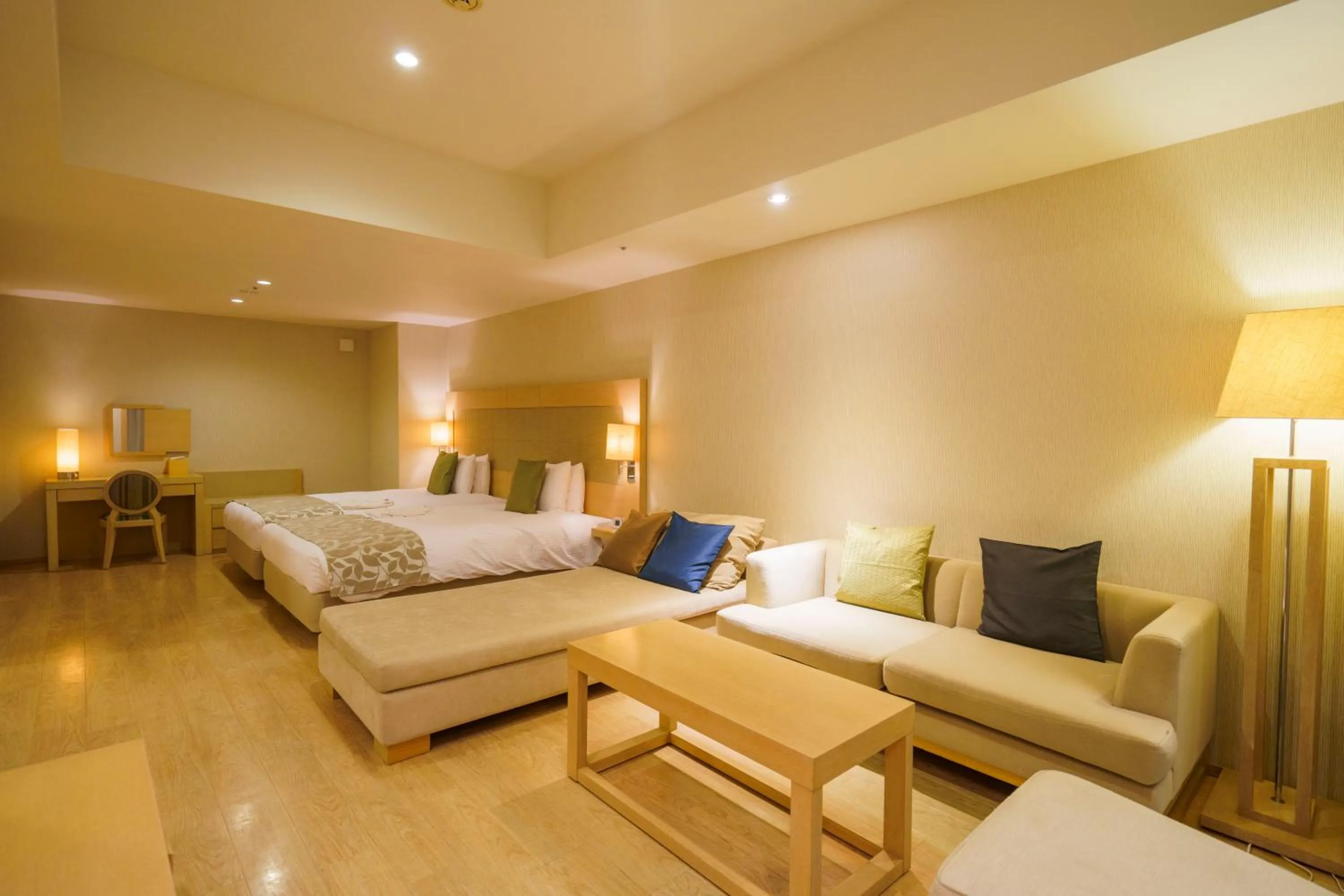 Bed in Moon Ocean Ginowan Hotel & Residence