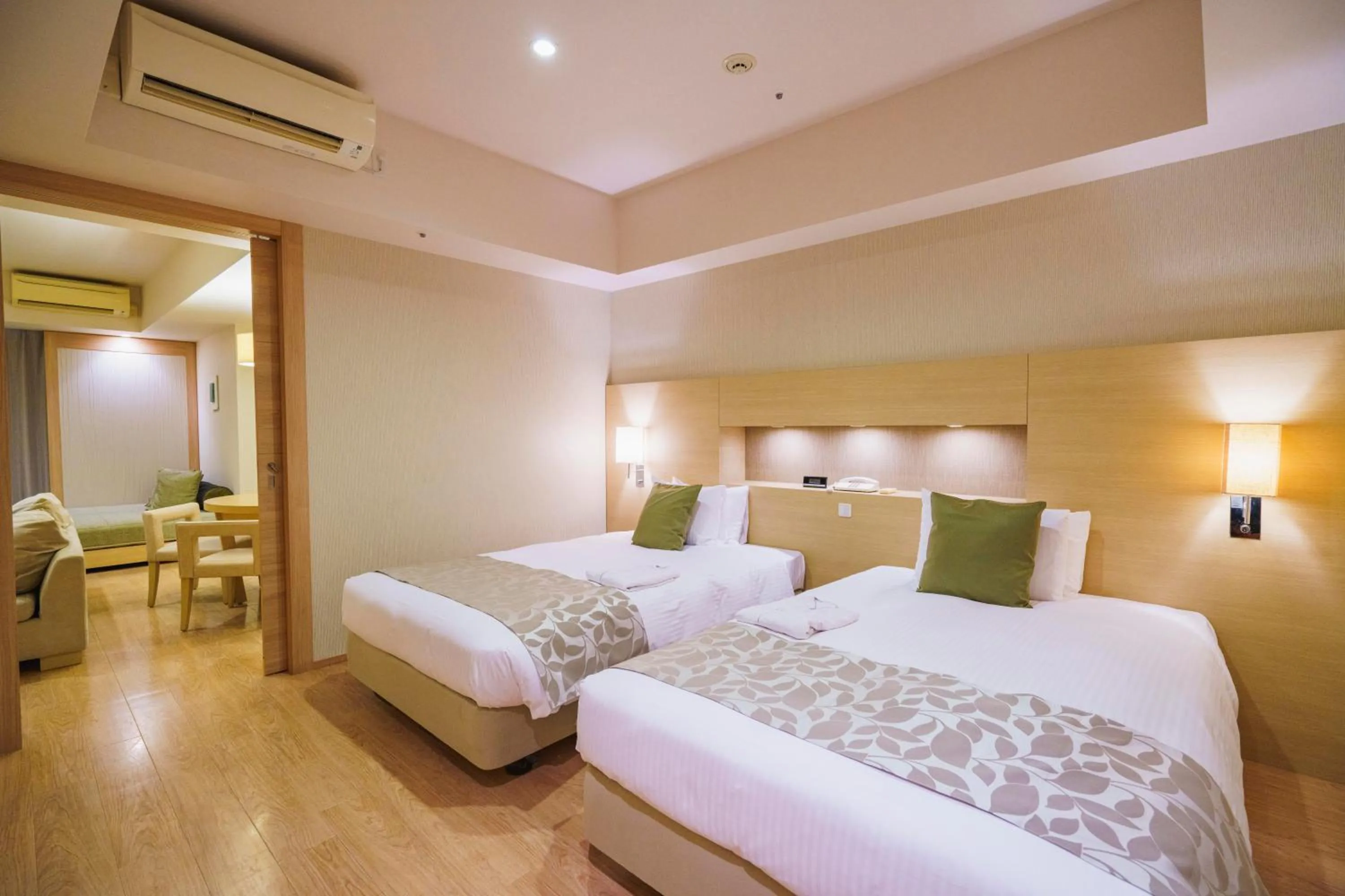 Bed in Moon Ocean Ginowan Hotel & Residence